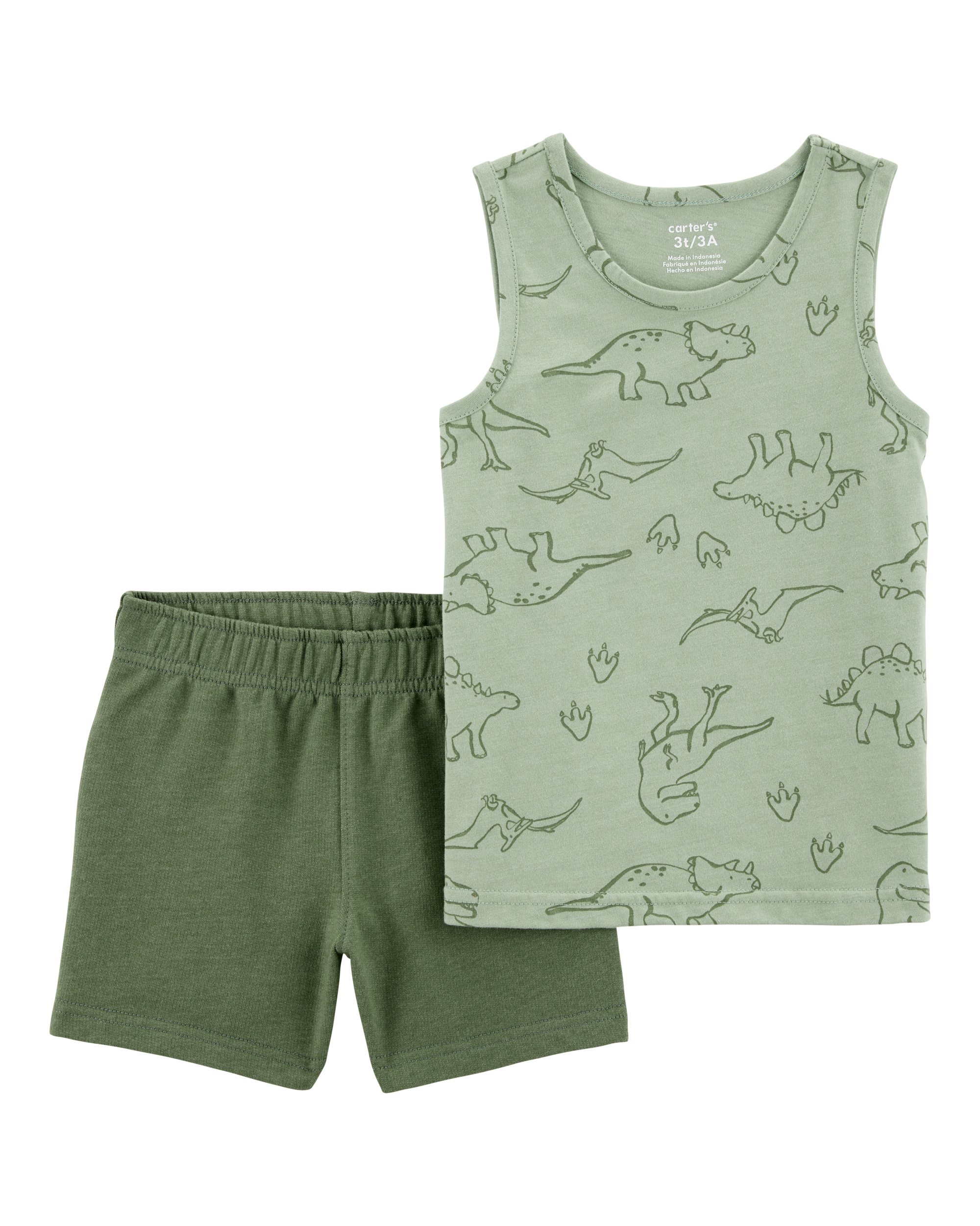 Toddler 2-Piece Dinosaur Tank & Pull-On Short Set