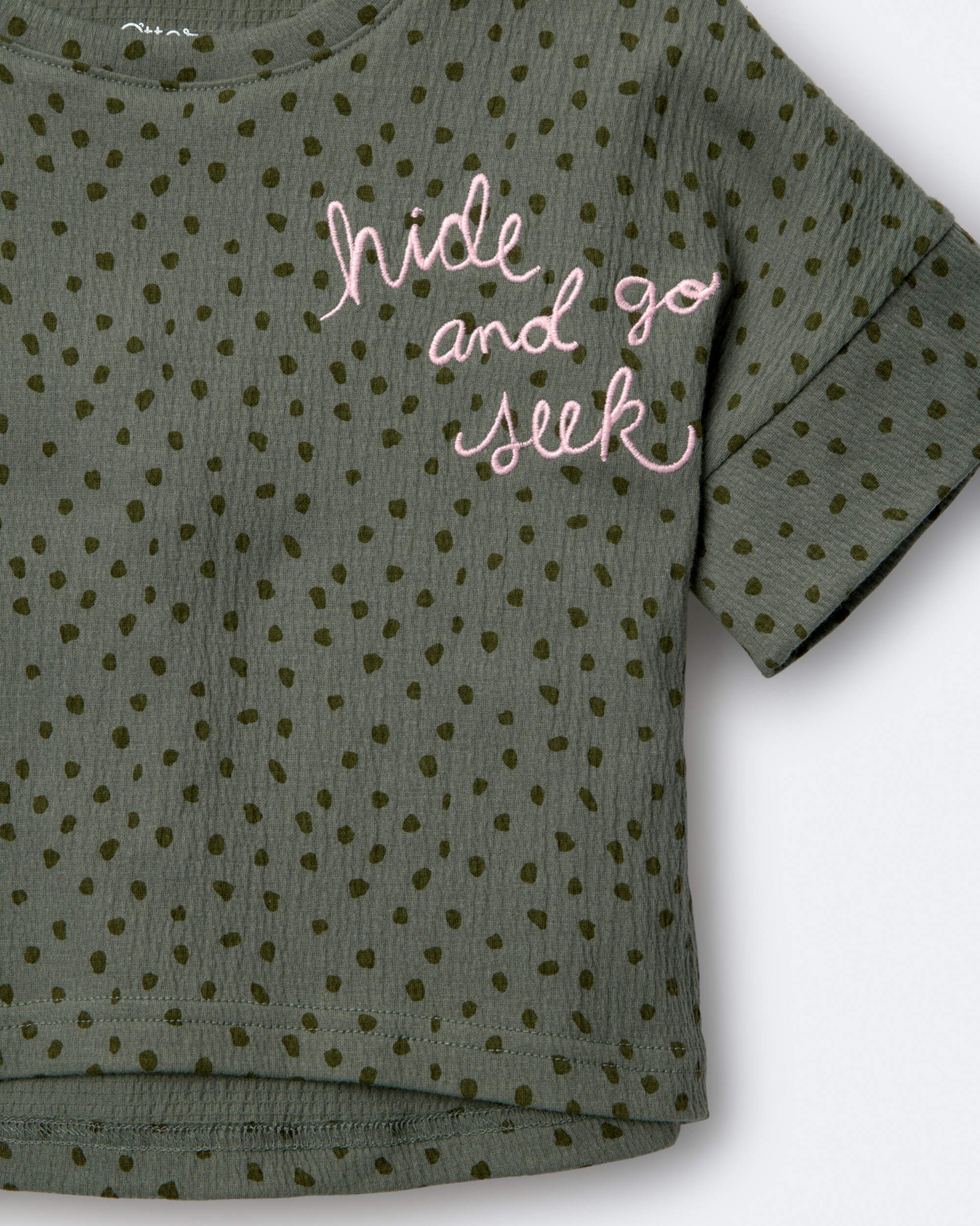Toddler Girl 'Hide and Seek' High-Low Dolman Tee - Olive