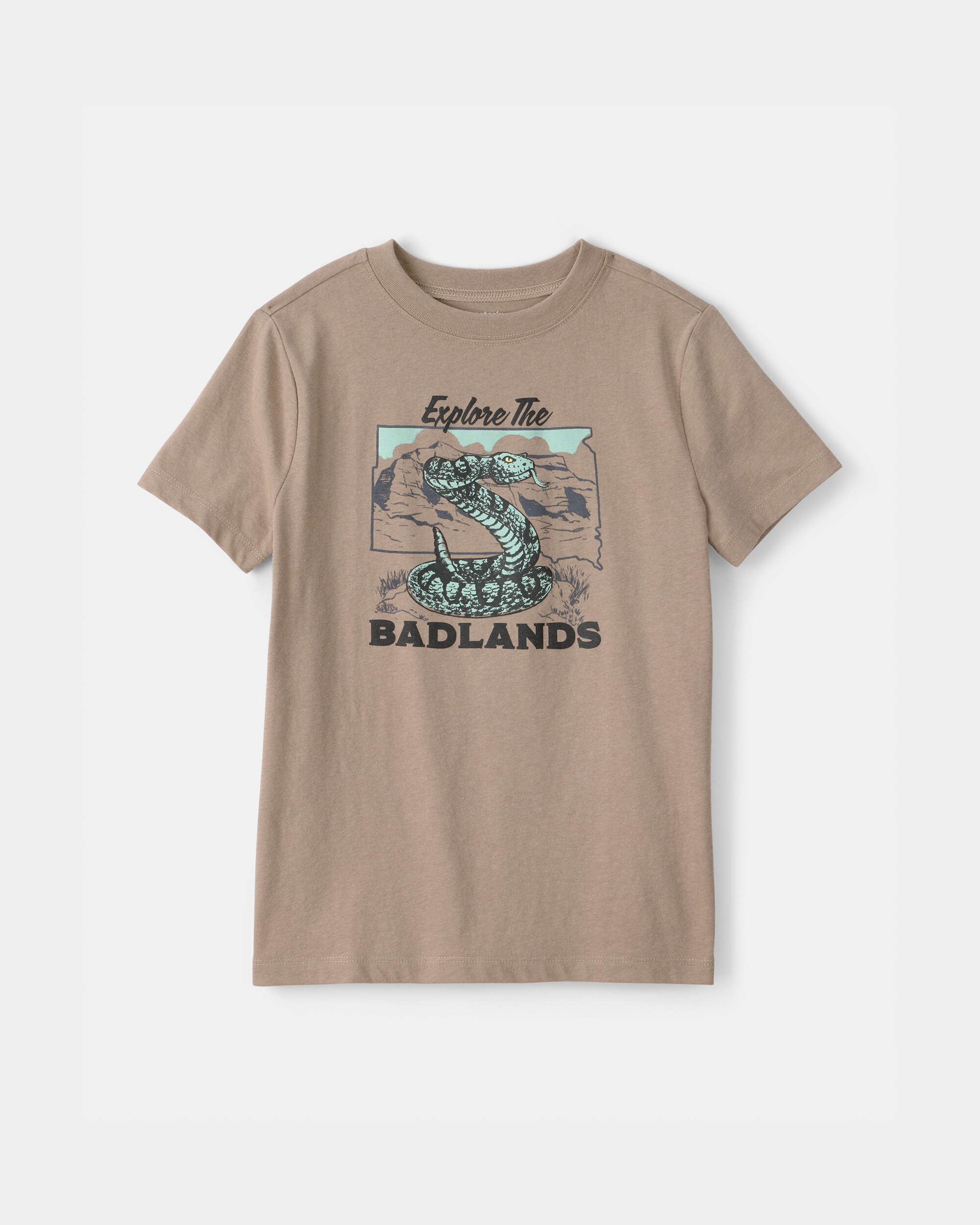 Boys Snake Graphic Tee - Beige