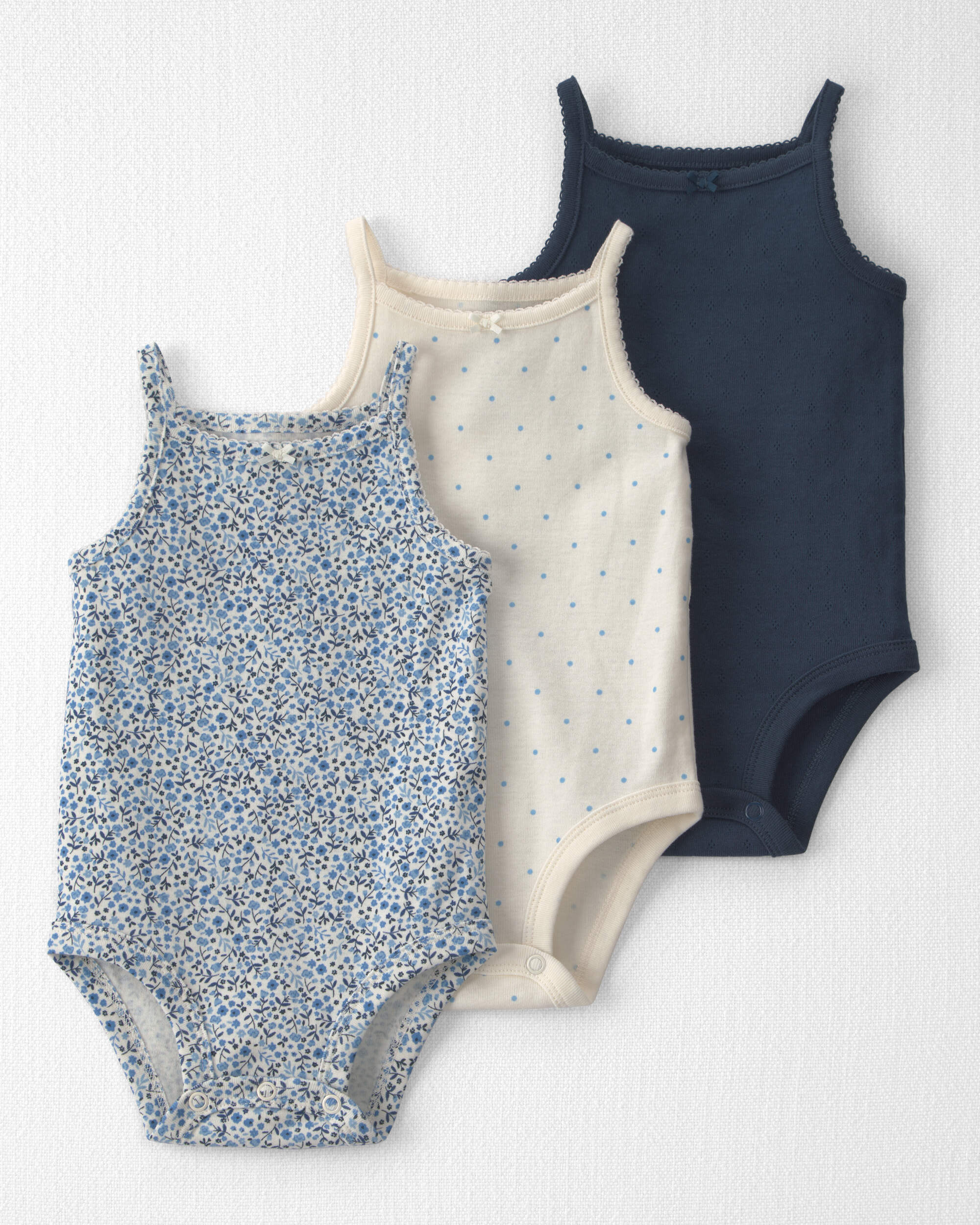 Baby Girl 3-Pack Organic Cotton Bodysuits
