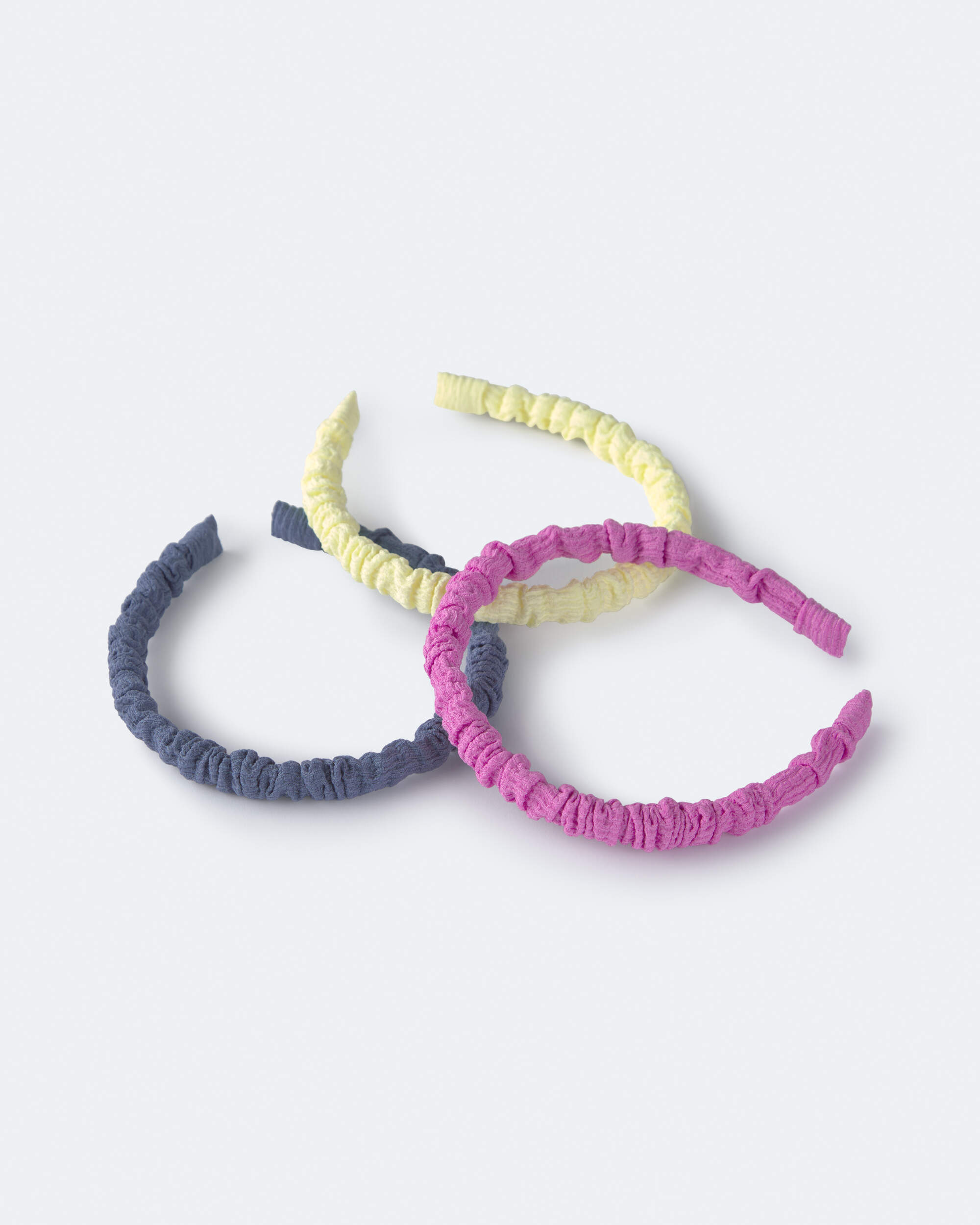 Toddler Girl 3-Pack Headbands - Dark Grey/Yellow/Purple, , hi-res