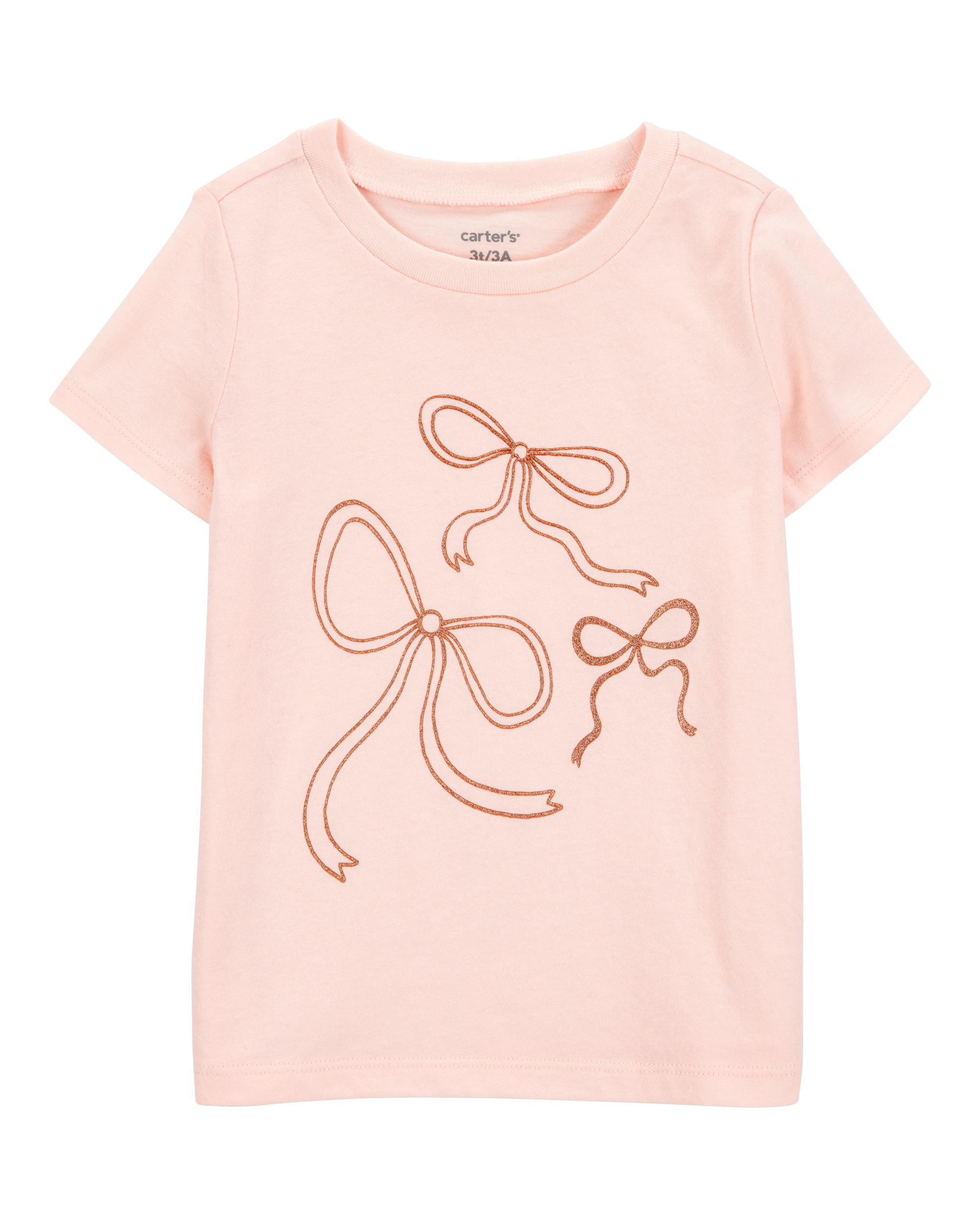 Toddler Bow Short-Sleeve Graphic Tee - Pink