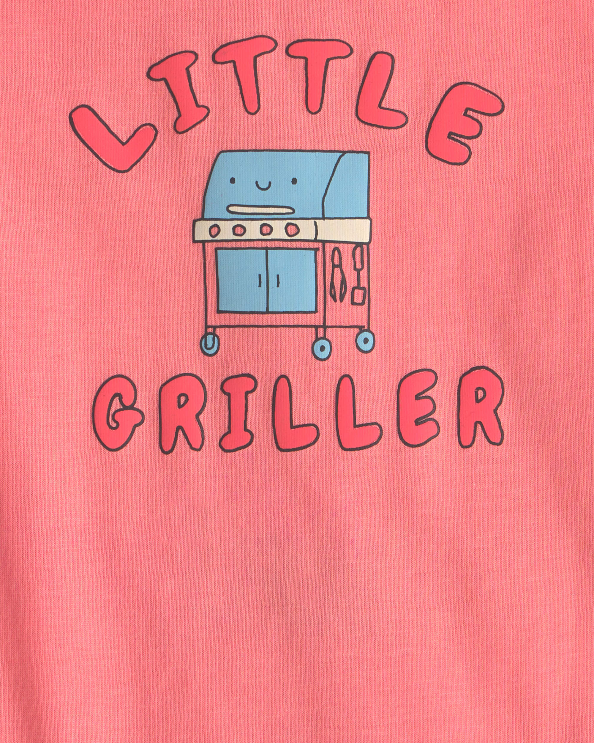 Baby Boy 'Little Griller' Sleeveless Graphic Bodysuit - Coral