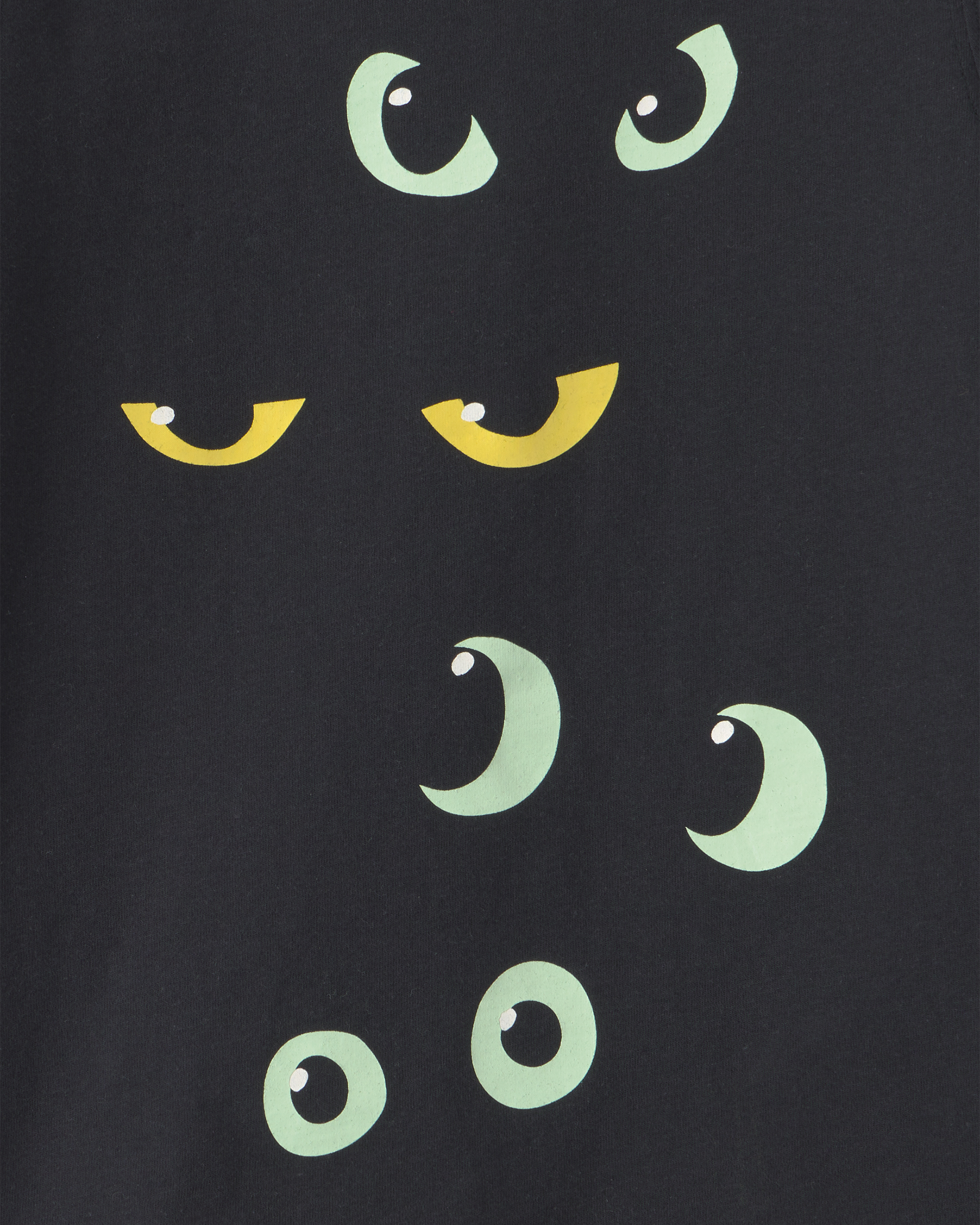 Toddler Halloween Eyes Long-Sleeve Graphic Tee - Black