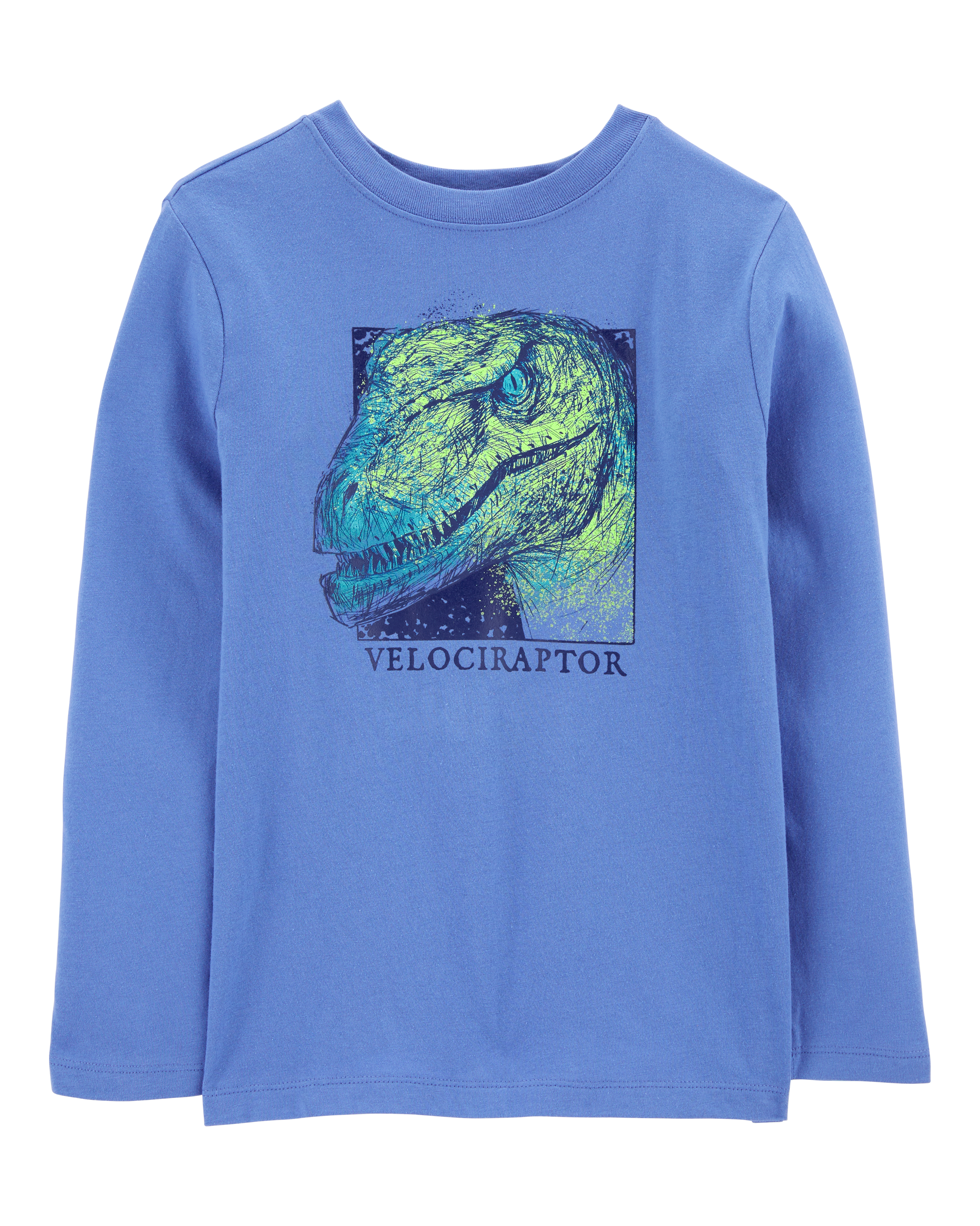 Kid Velociraptor Dinosaur Graphic Tee