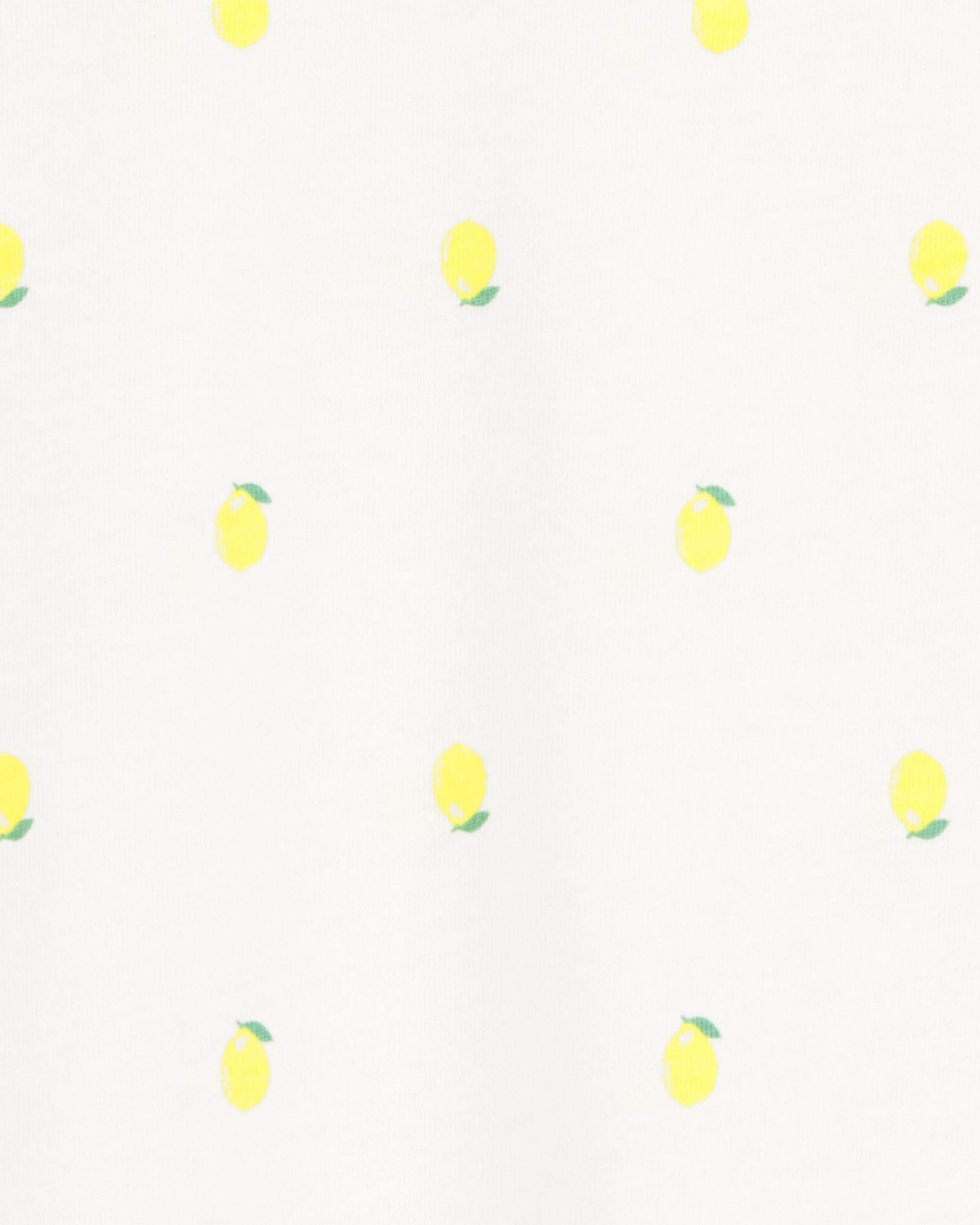 Kid Lemon Print Short-Sleeve Fashion Top - Ivory