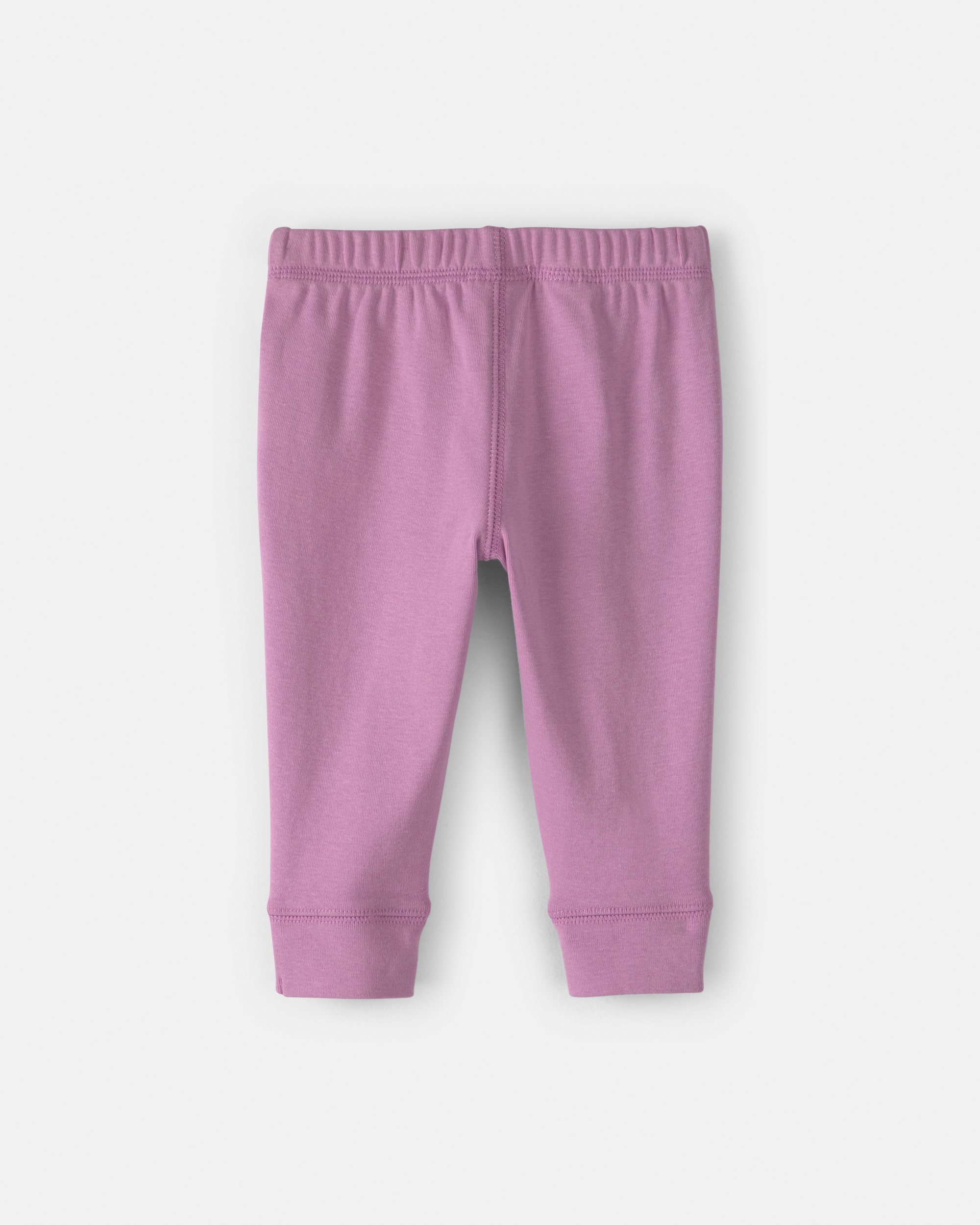 Baby Girl 4-Pack Pull-On Cotton Pants - Pink/Purple