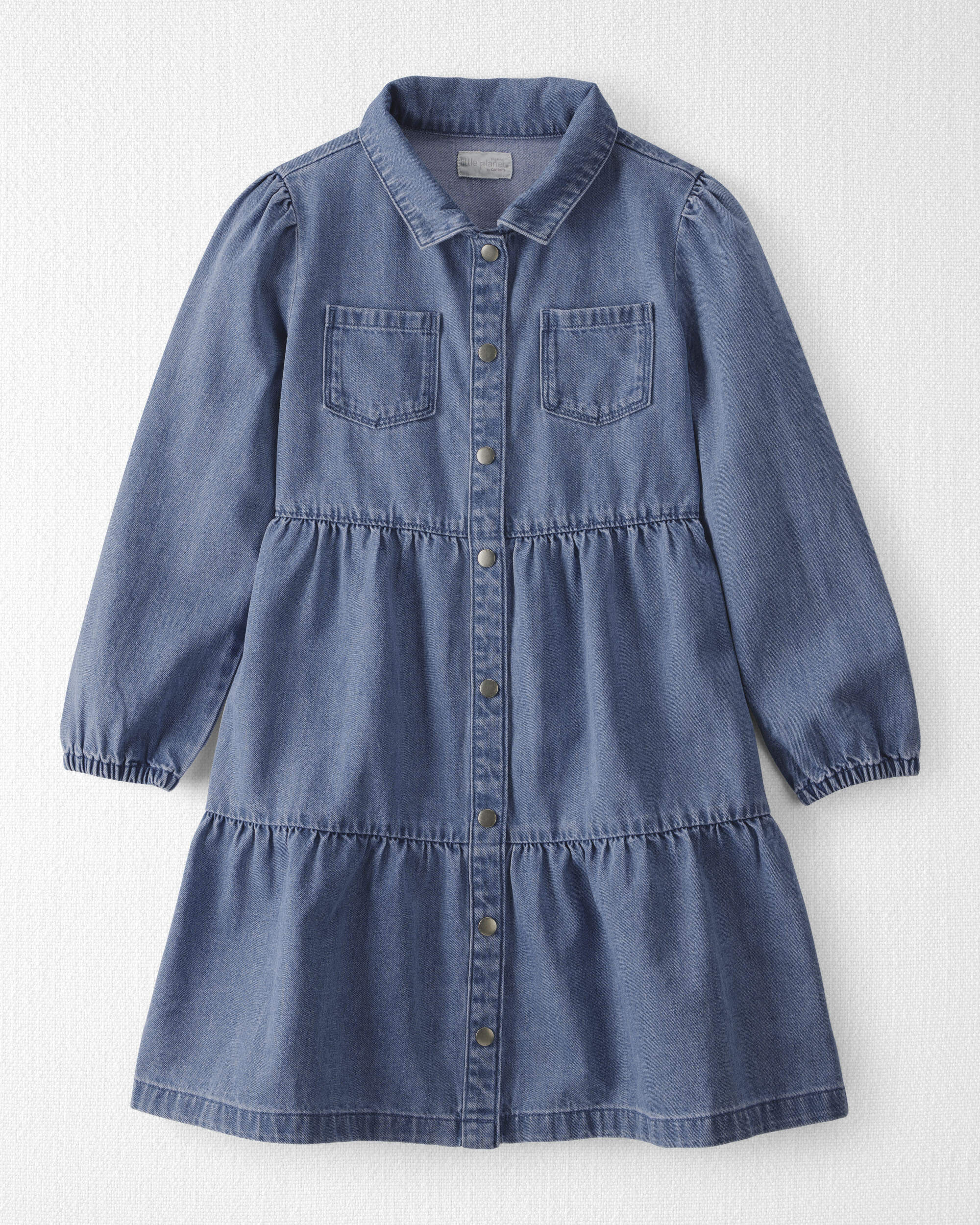 Girls Organic Cotton Denim Dress