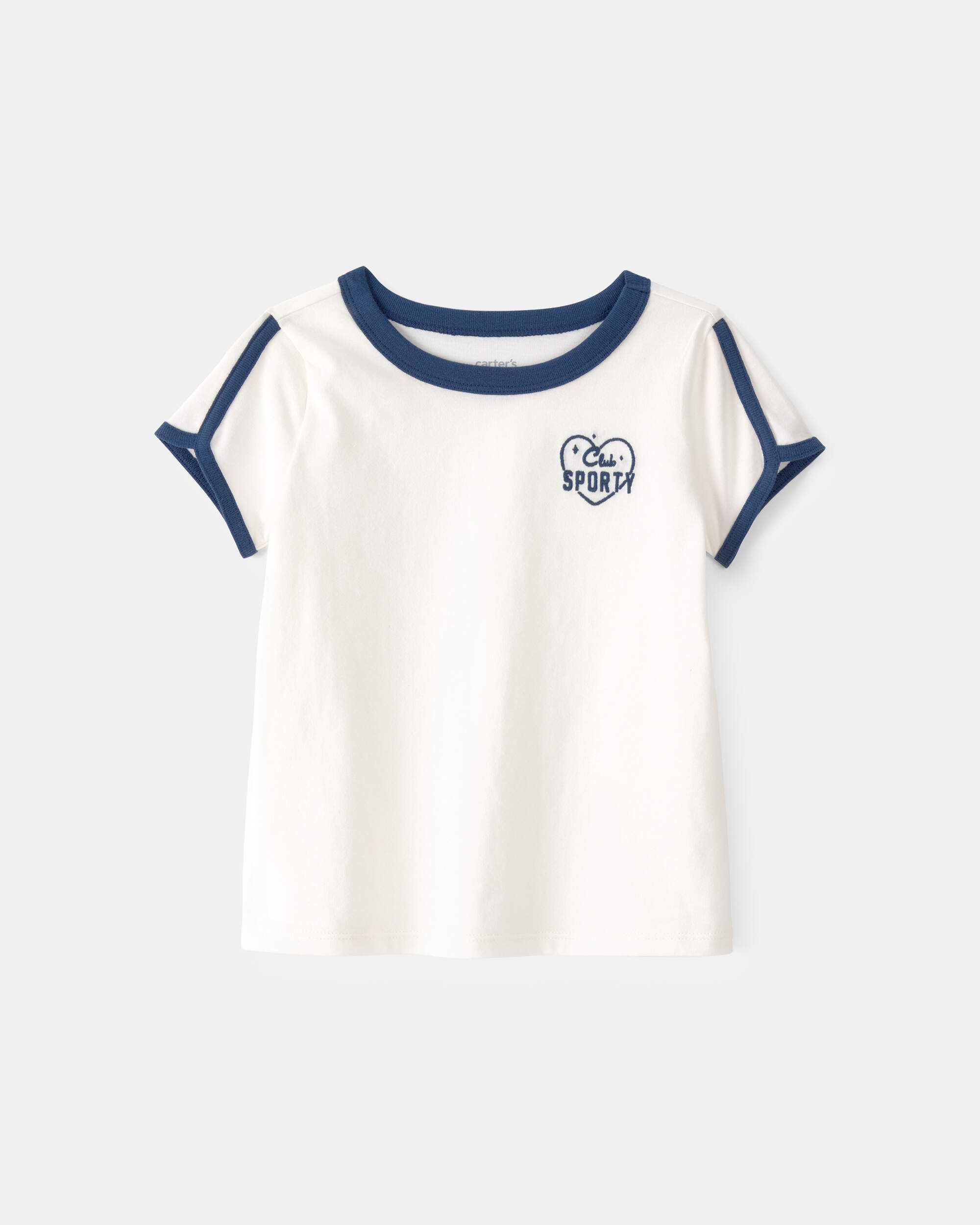 Toddler Girl 'Club Sporty' Top - Ivory