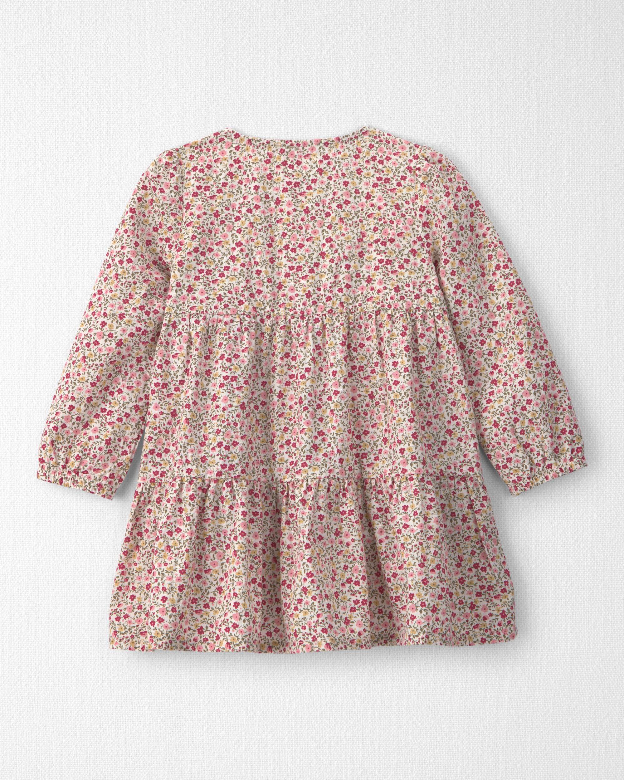 Toddler Girl Organic Cotton Dobby Dress Floral