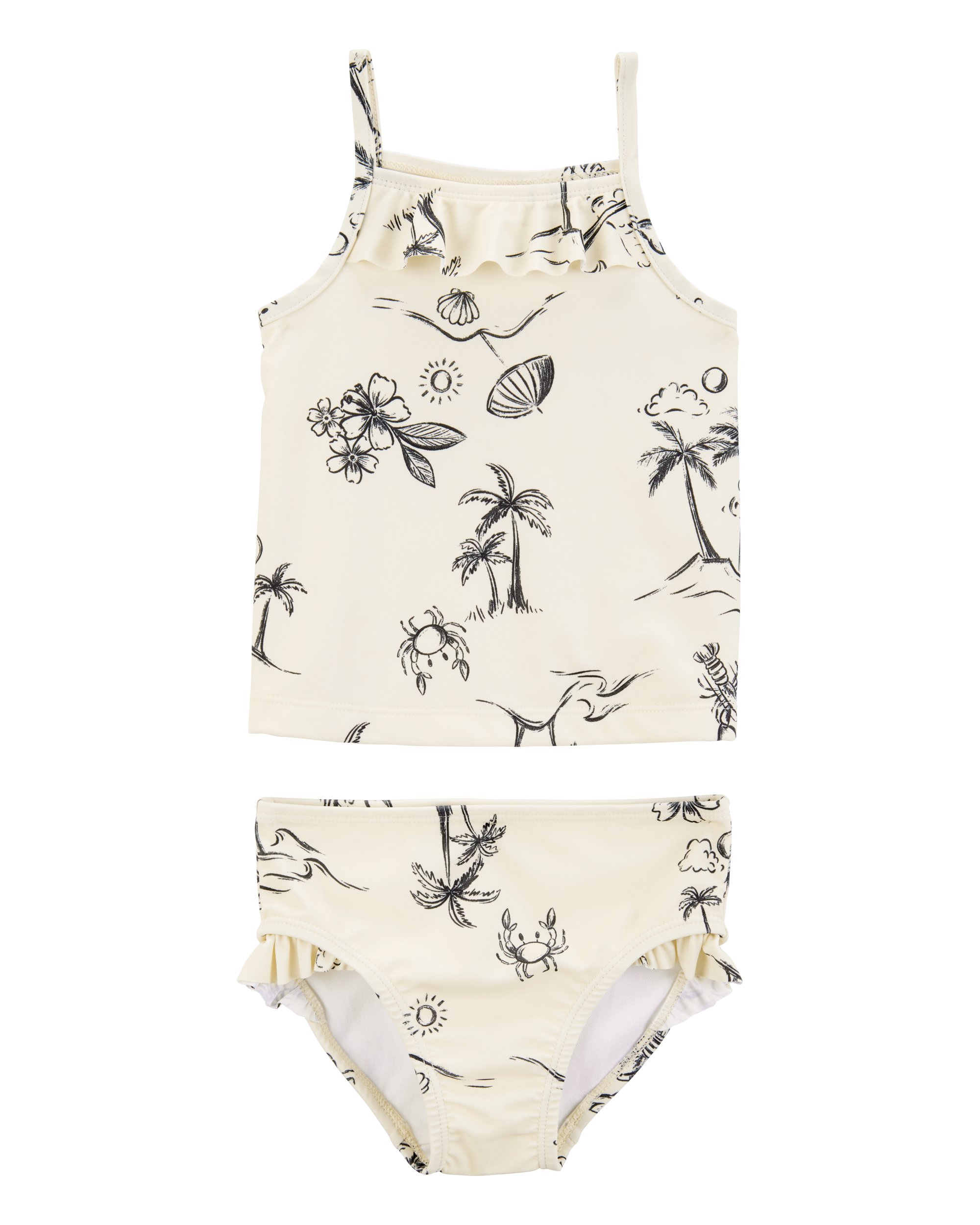 Toddler 2-Piece Beach Print Tankini Set
