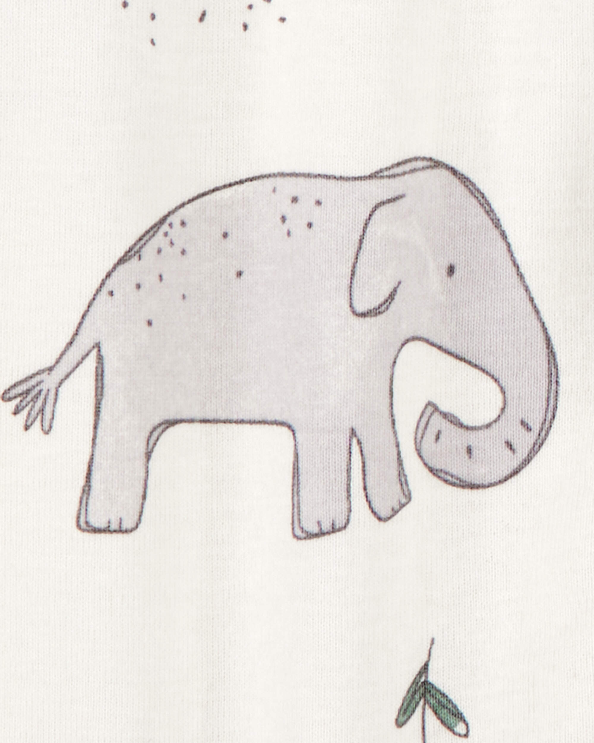 Baby 2-Pack Striped Elephant 2-Way Zip Cotton Sleeper