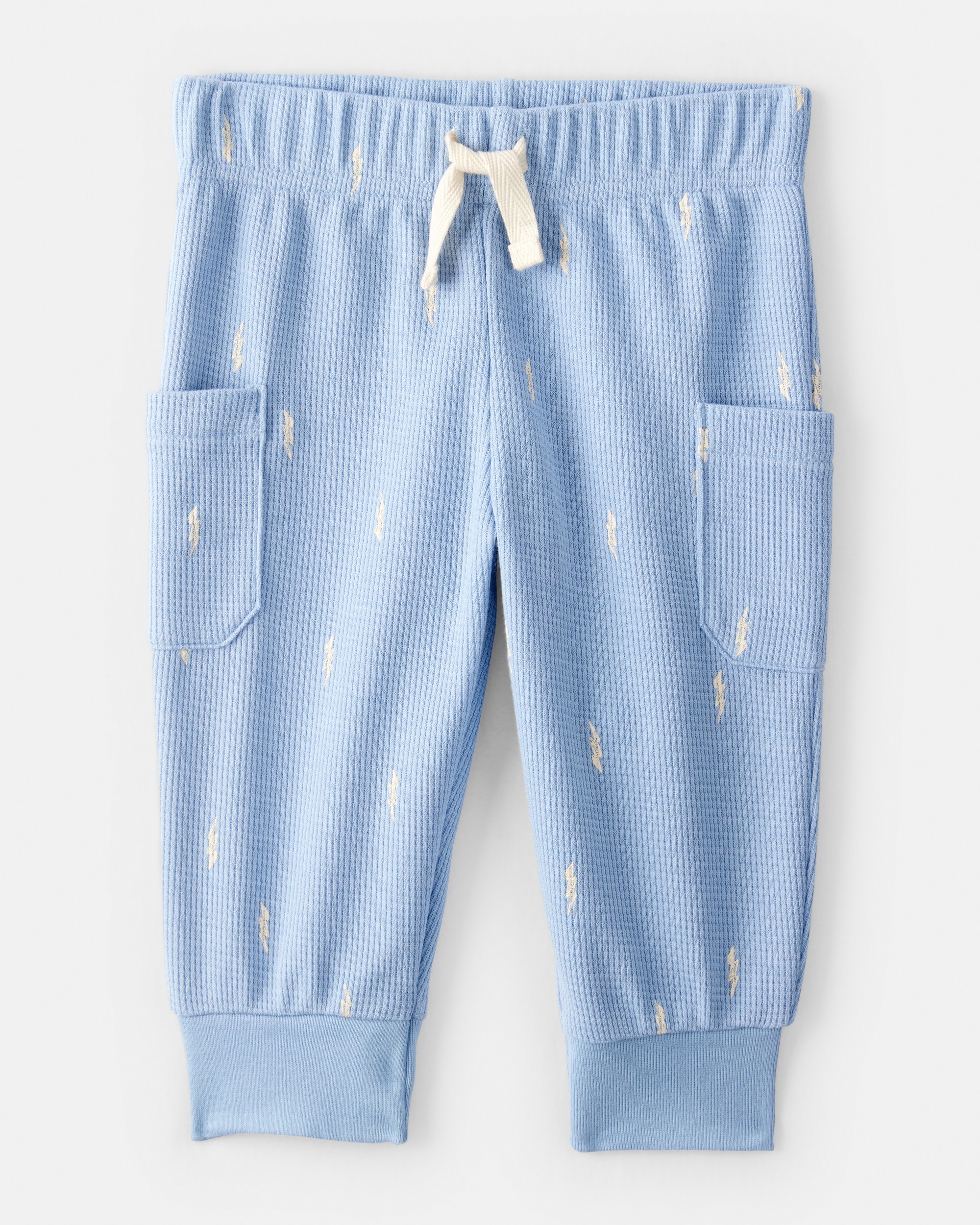Baby Boy Lightning Thermal Bodysuit & Pant Set - Blue