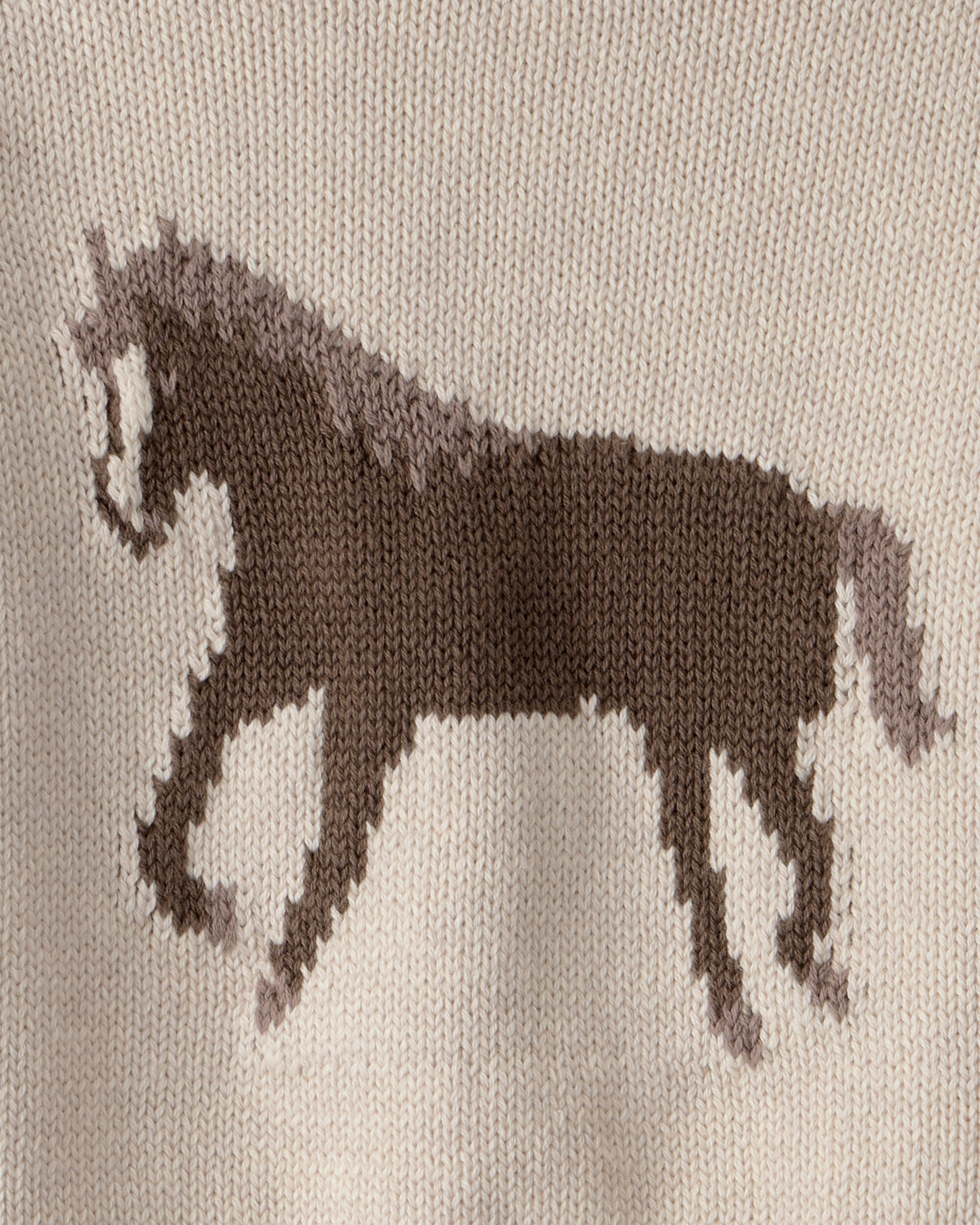 Baby Organic Cotton Horse Sweater Knit Pullover