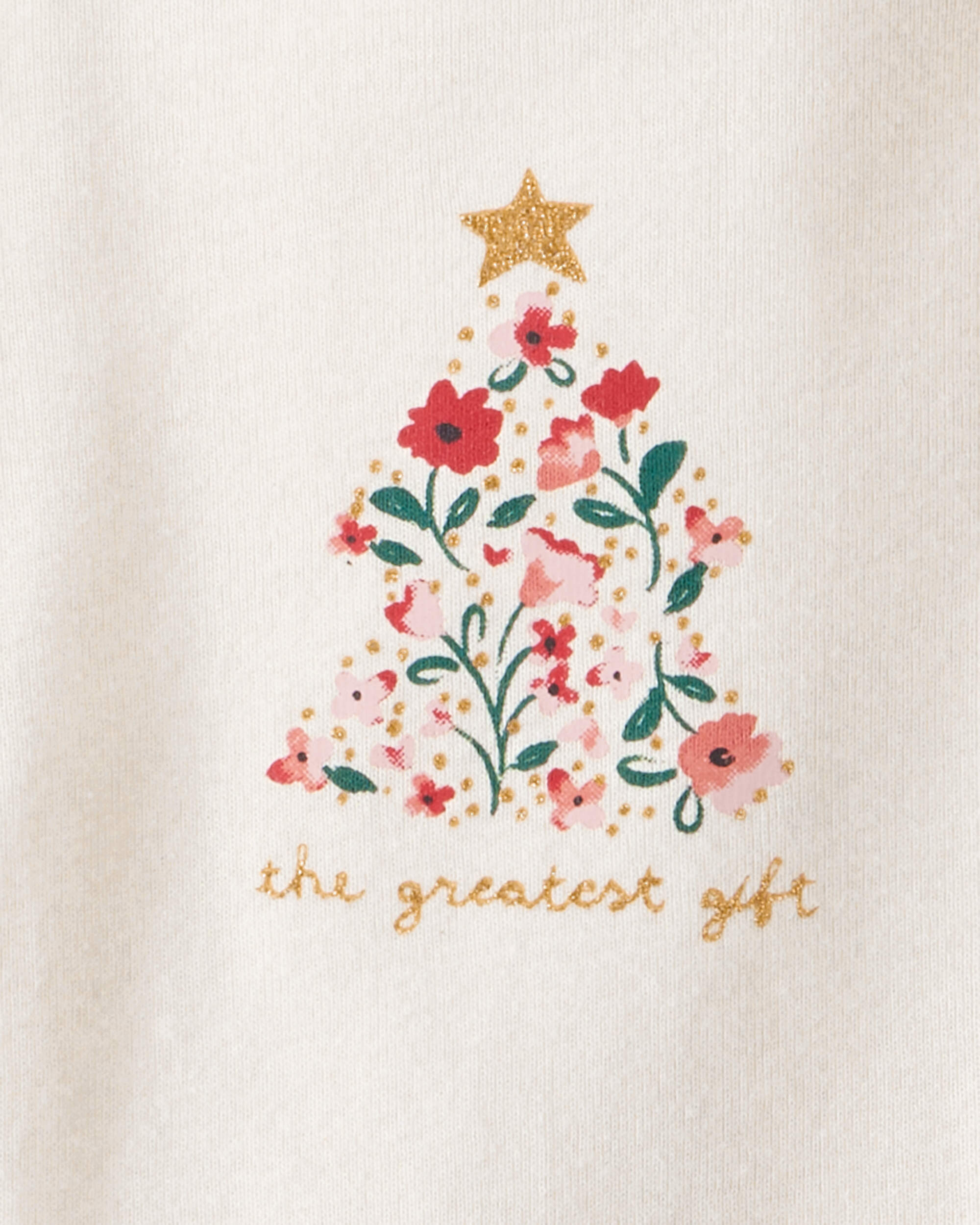 Baby Girl Christmas 3-Piece Sleeper Set