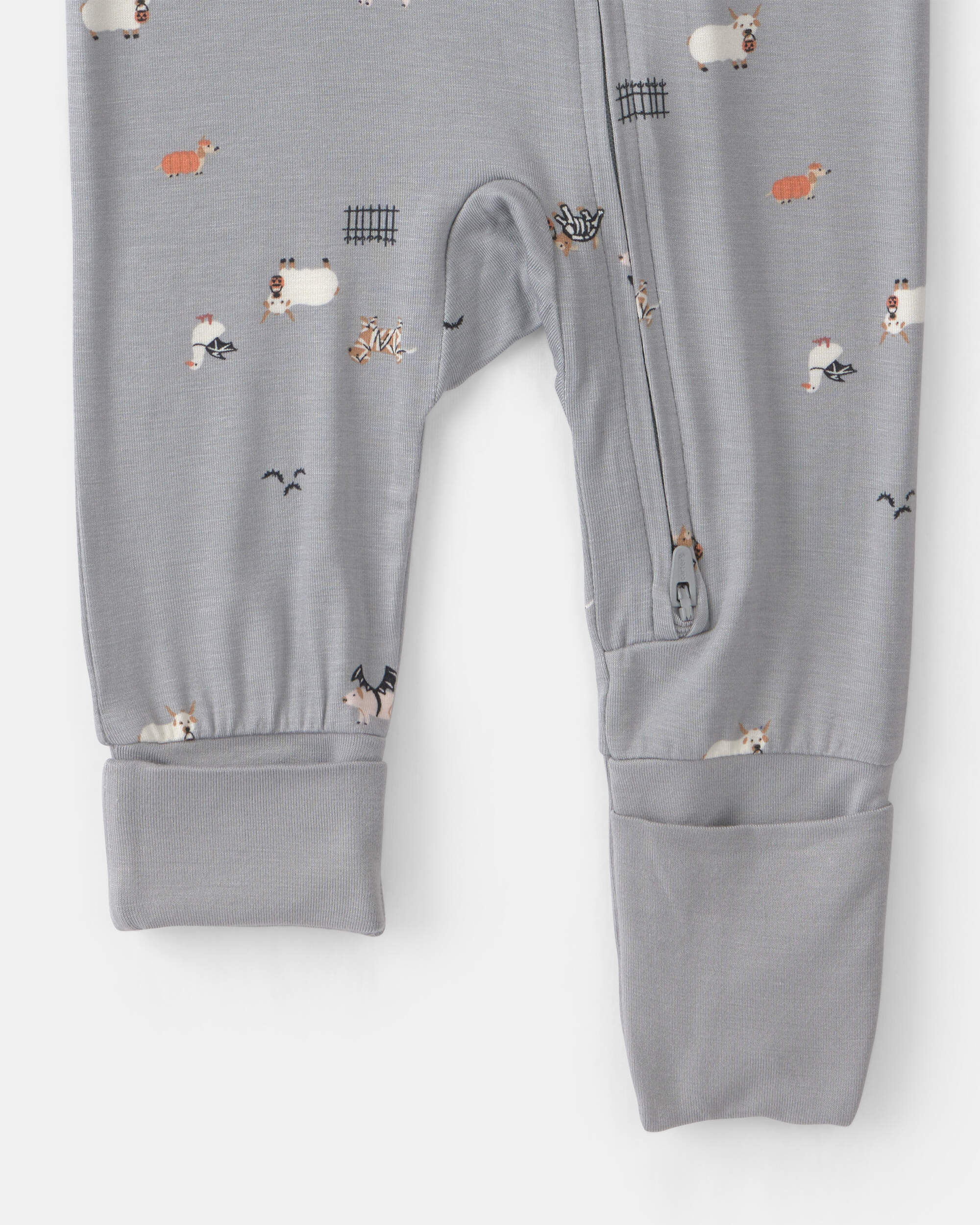 Baby Halloween PurelySoft™ 2-Way Zip Sleeper - Grey