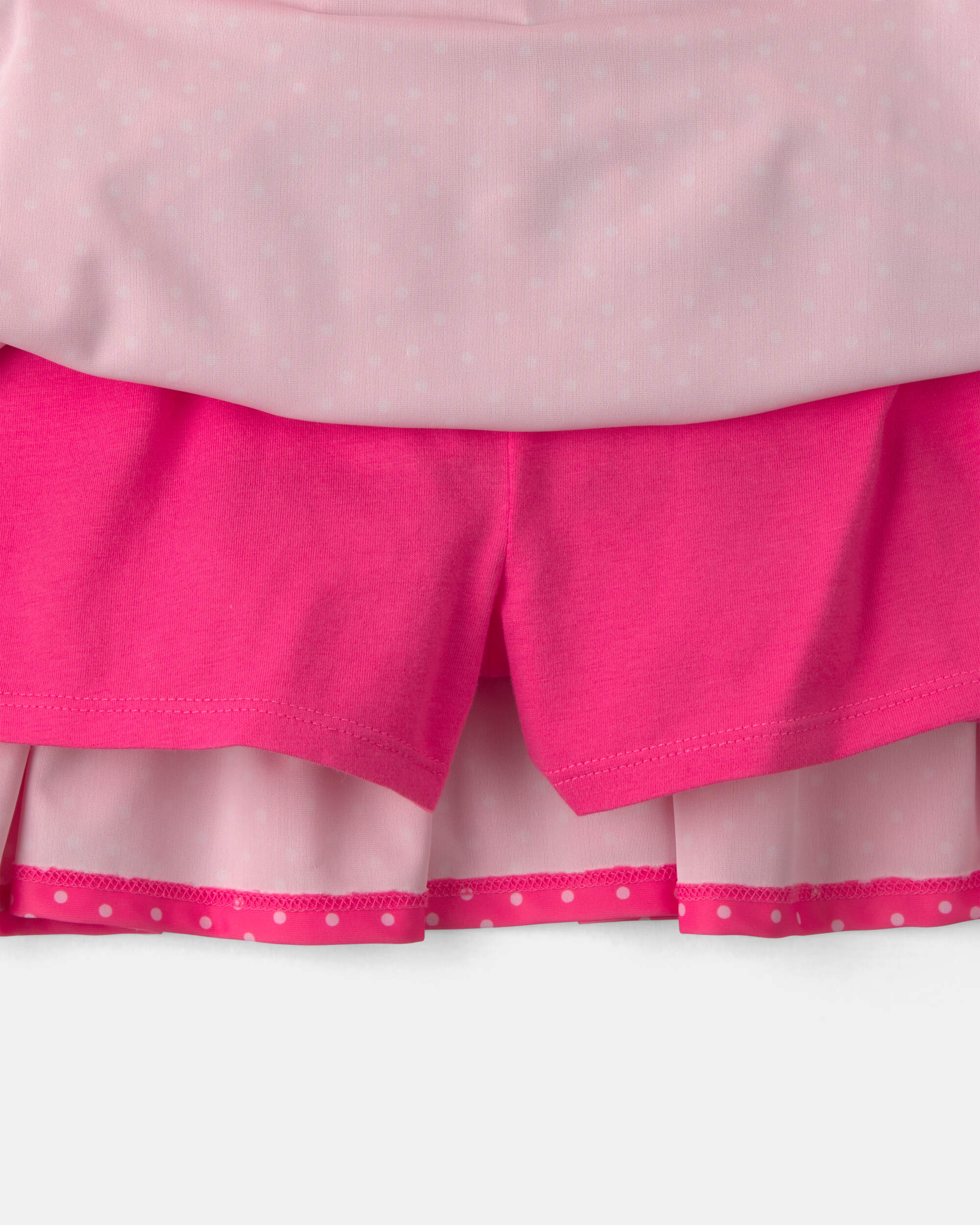 Girls Polka Dot Active Skort - Fuchsia