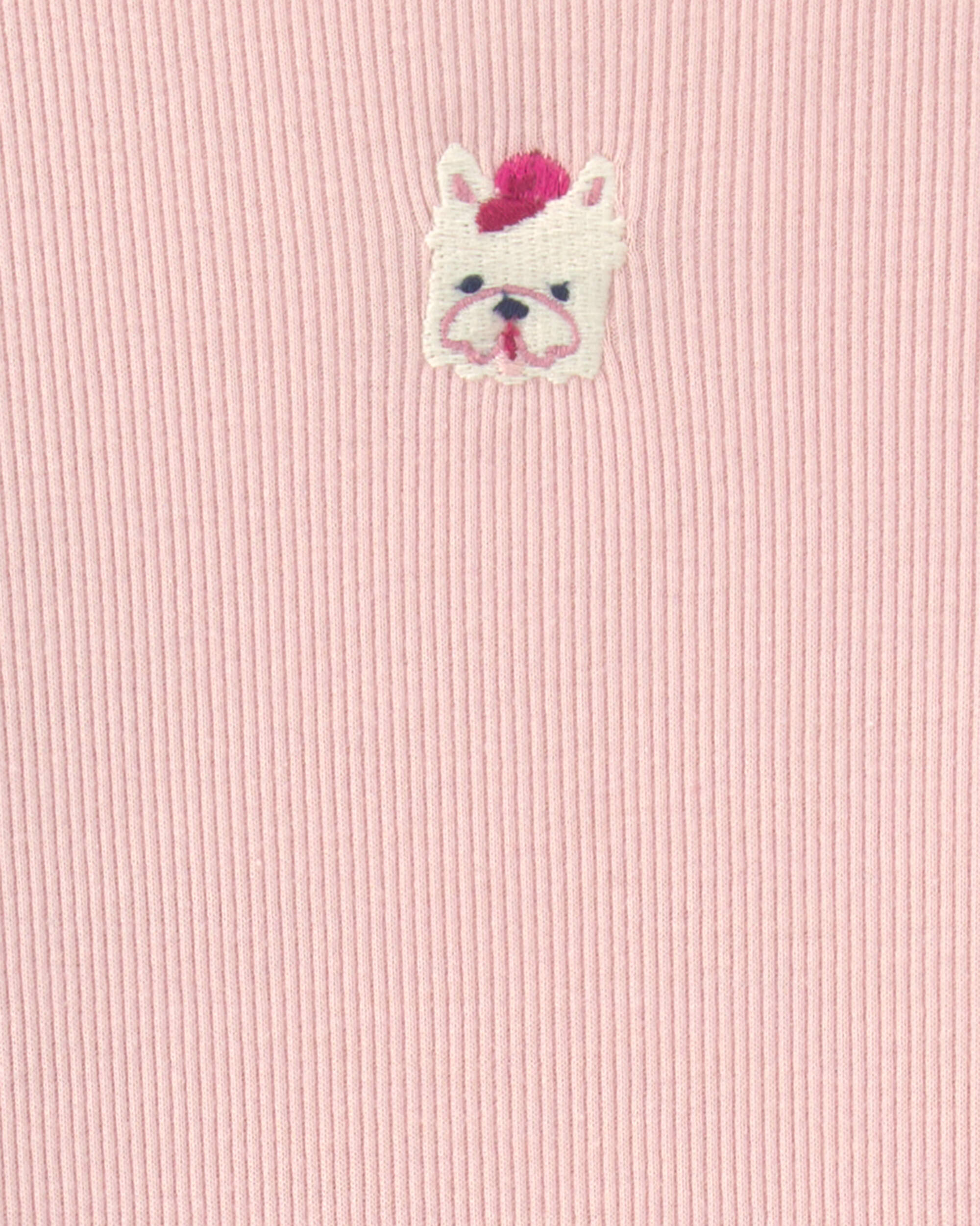 Toddler Girl Dog Long-Sleeve Top - Pink