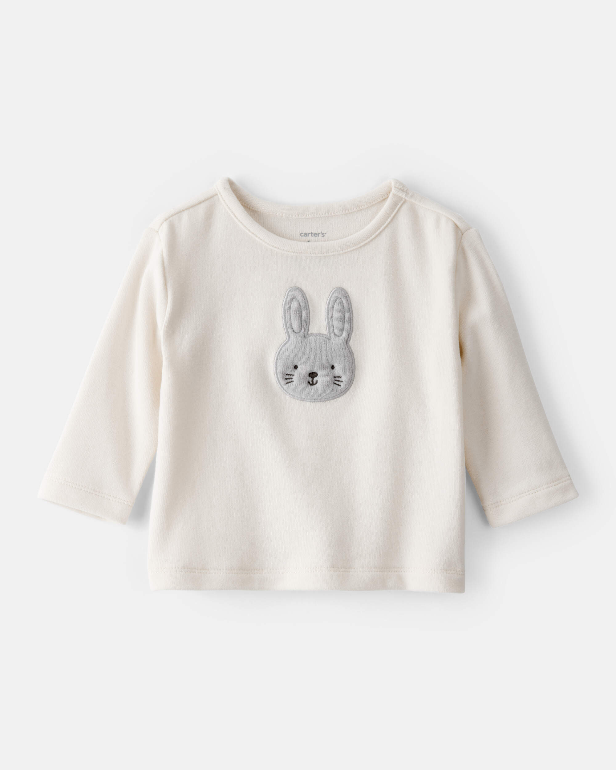 Baby Girl Bunny Long-Sleeve Tee - Ivory