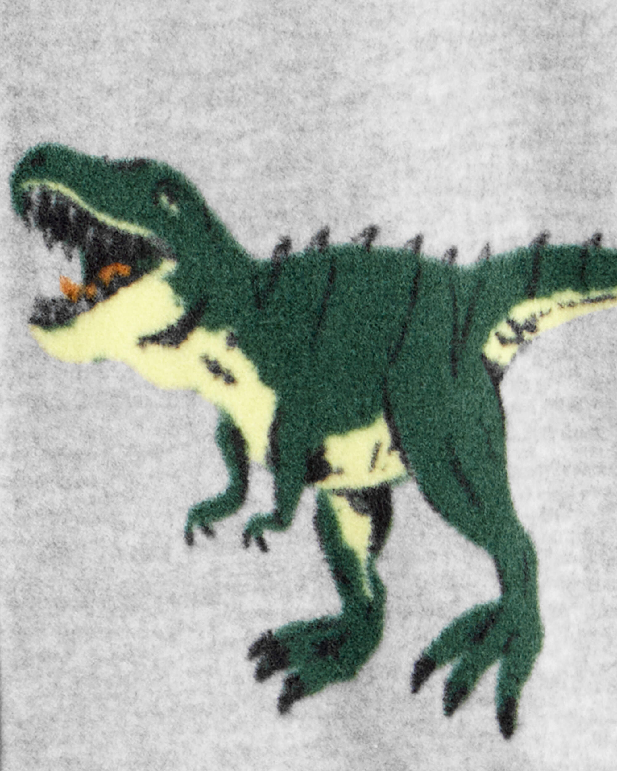 Boys Dinosaur Print Loose Fit Long-Sleeve Zip-Up 1-Piece Pyjamas