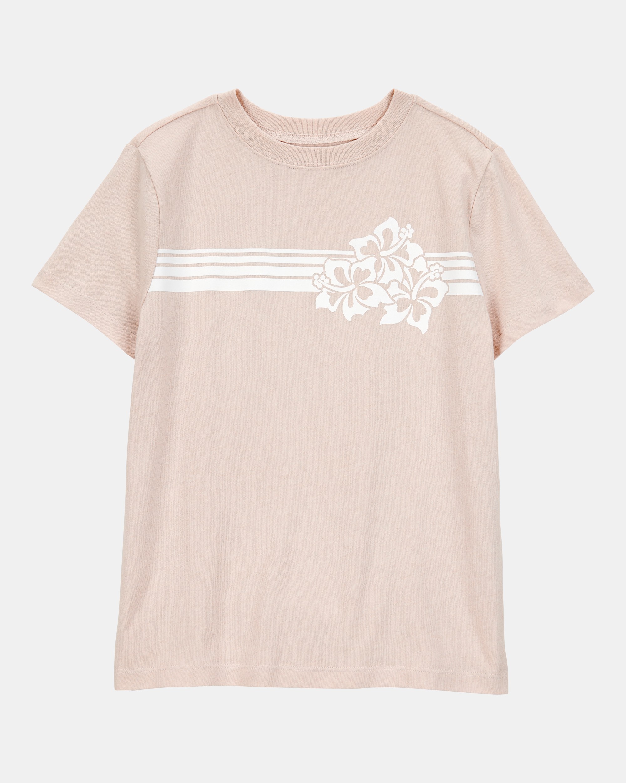 Boys Floral Short-Sleeve Graphic Tee - Khaki