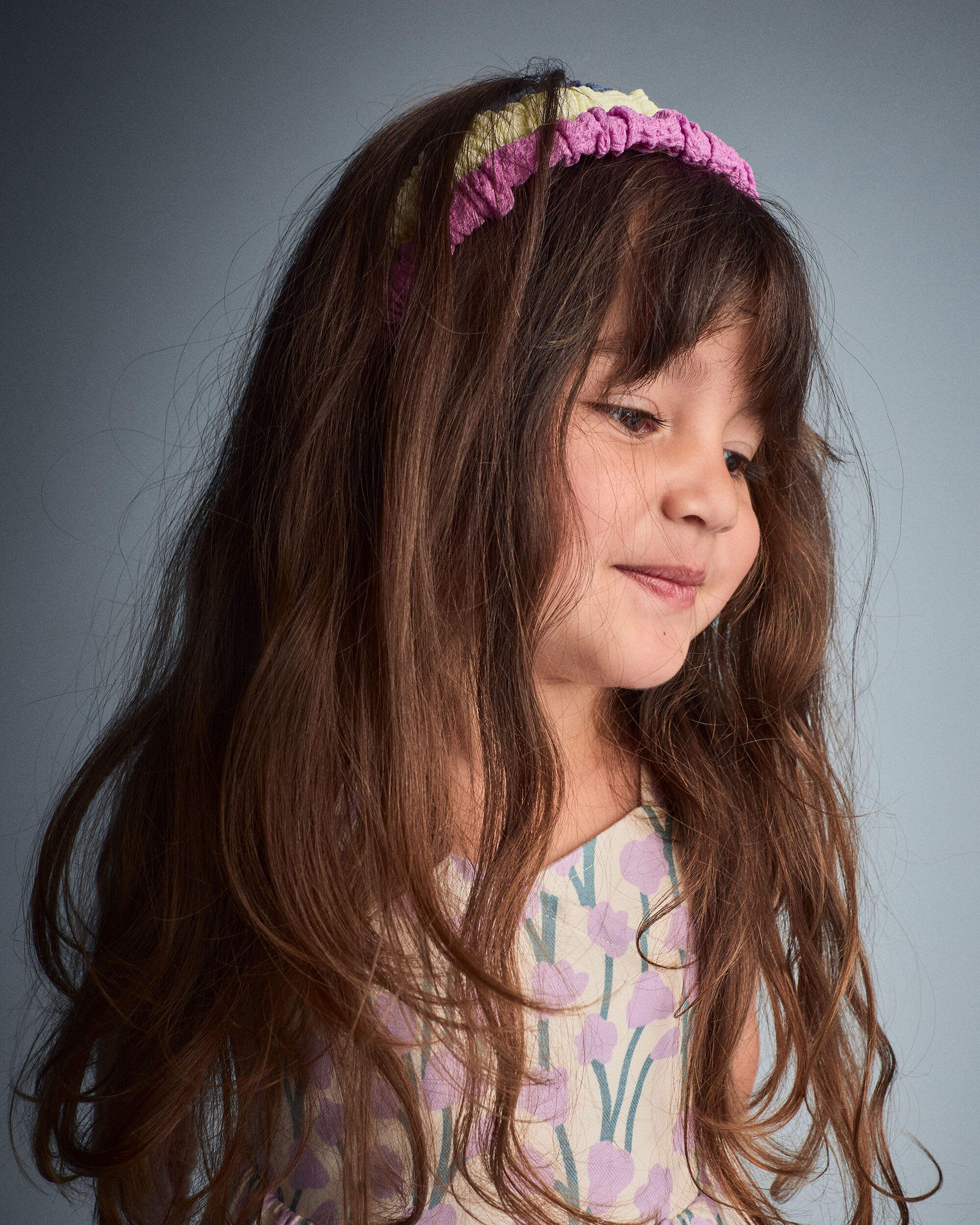 Toddler Girl 3-Pack Headbands - Dark Grey/Yellow/Purple, , hi-res