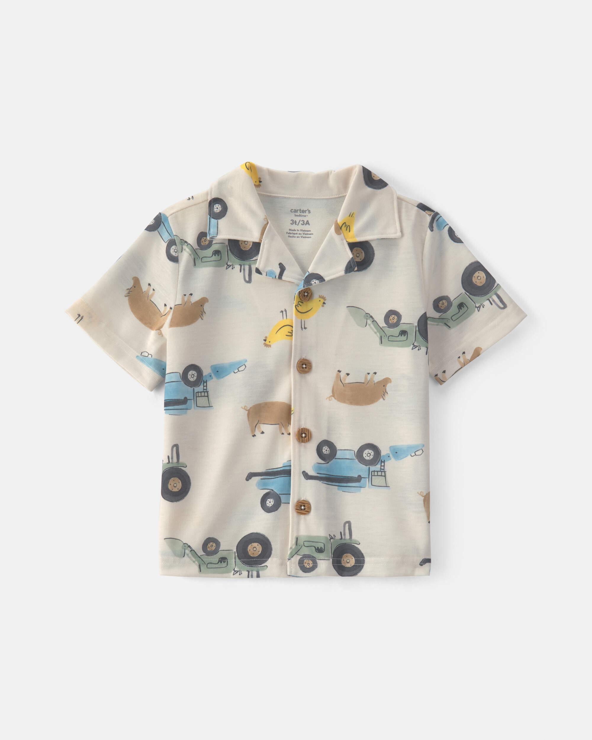 Toddler Boy 2-Piece Farm Short-Sleeve Pyjama Set