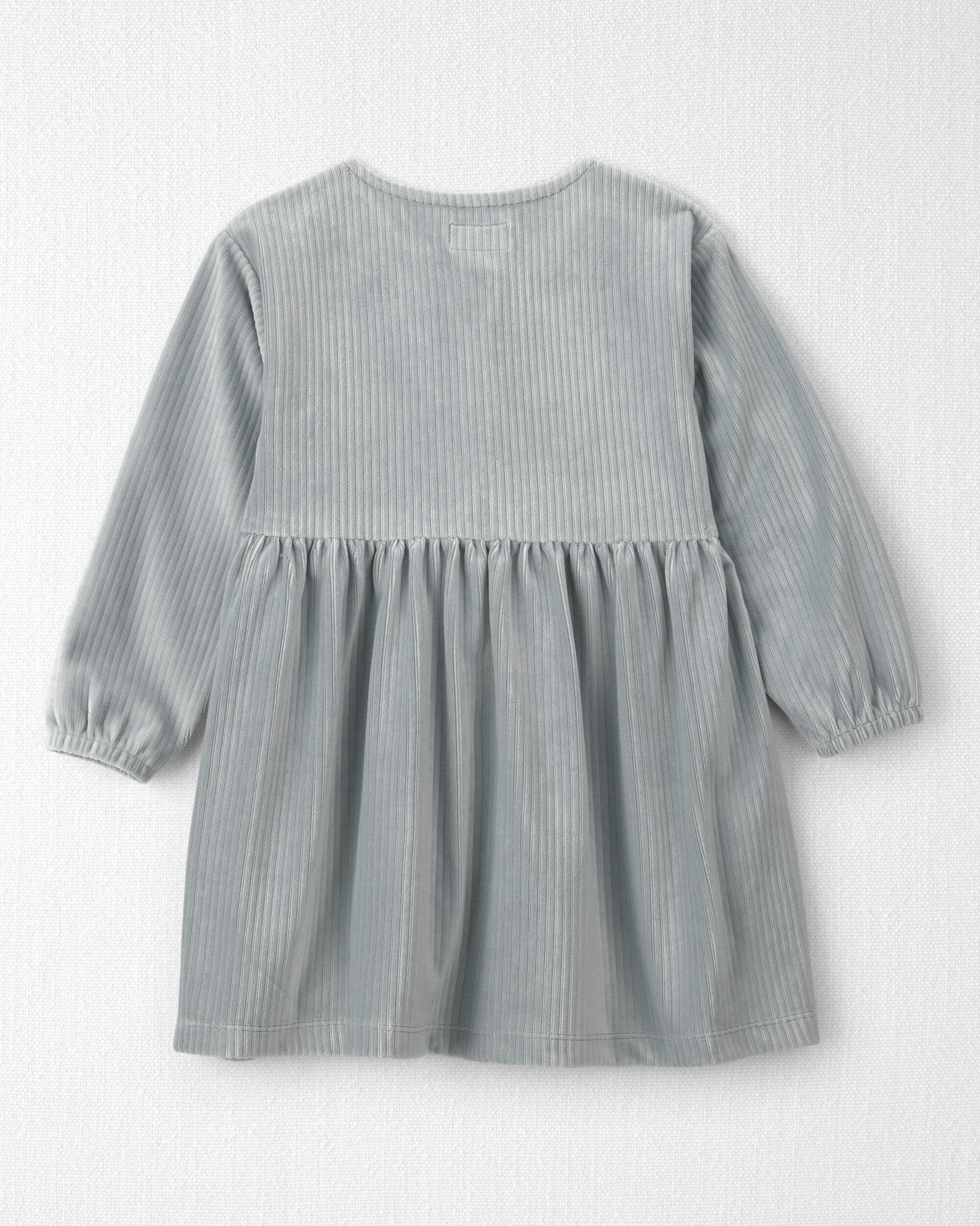 Toddler Girl Recycled Ribbed Velour Dress