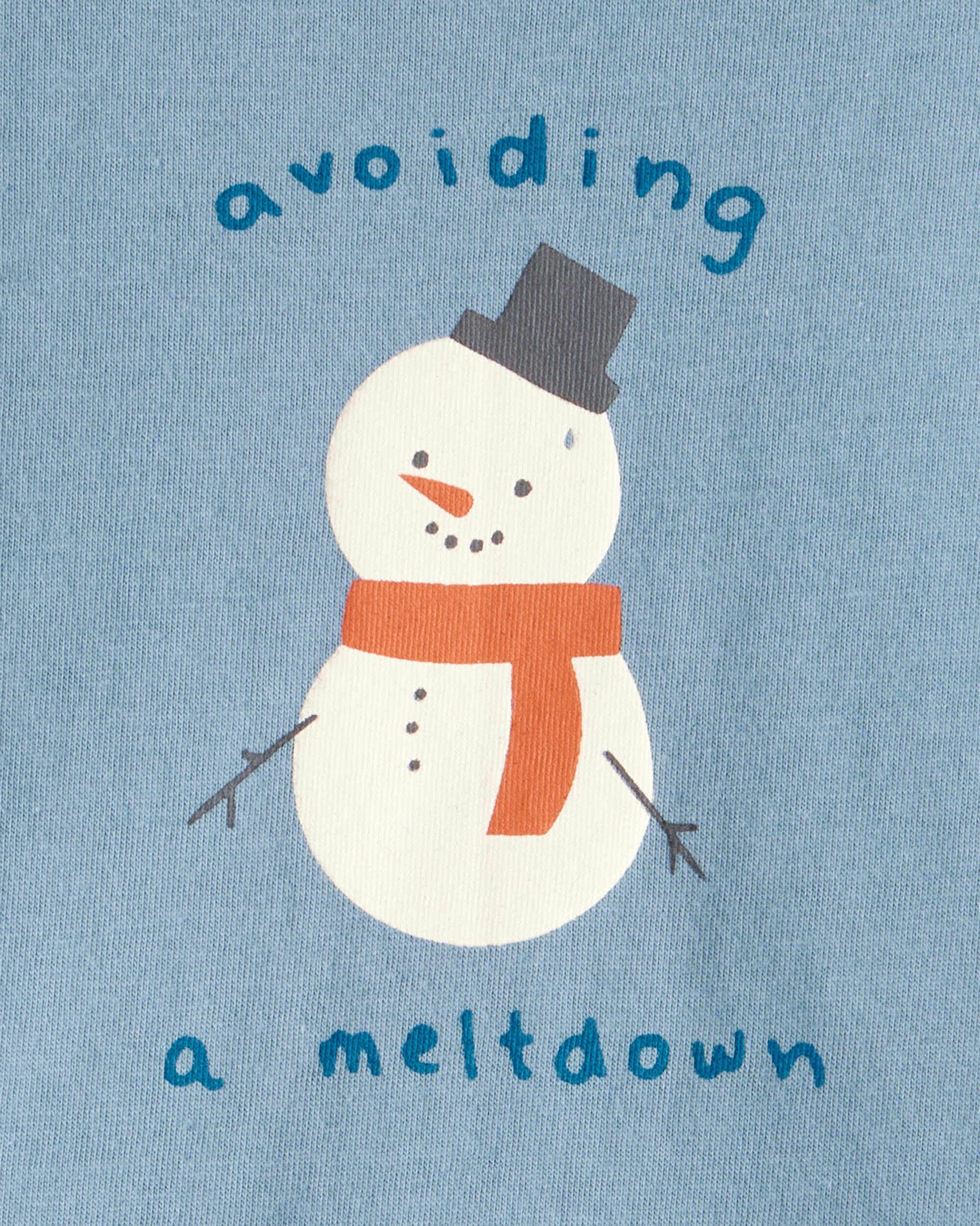 Baby Boy Snowman Long-Sleeve Graphic Bodysuit - Blue