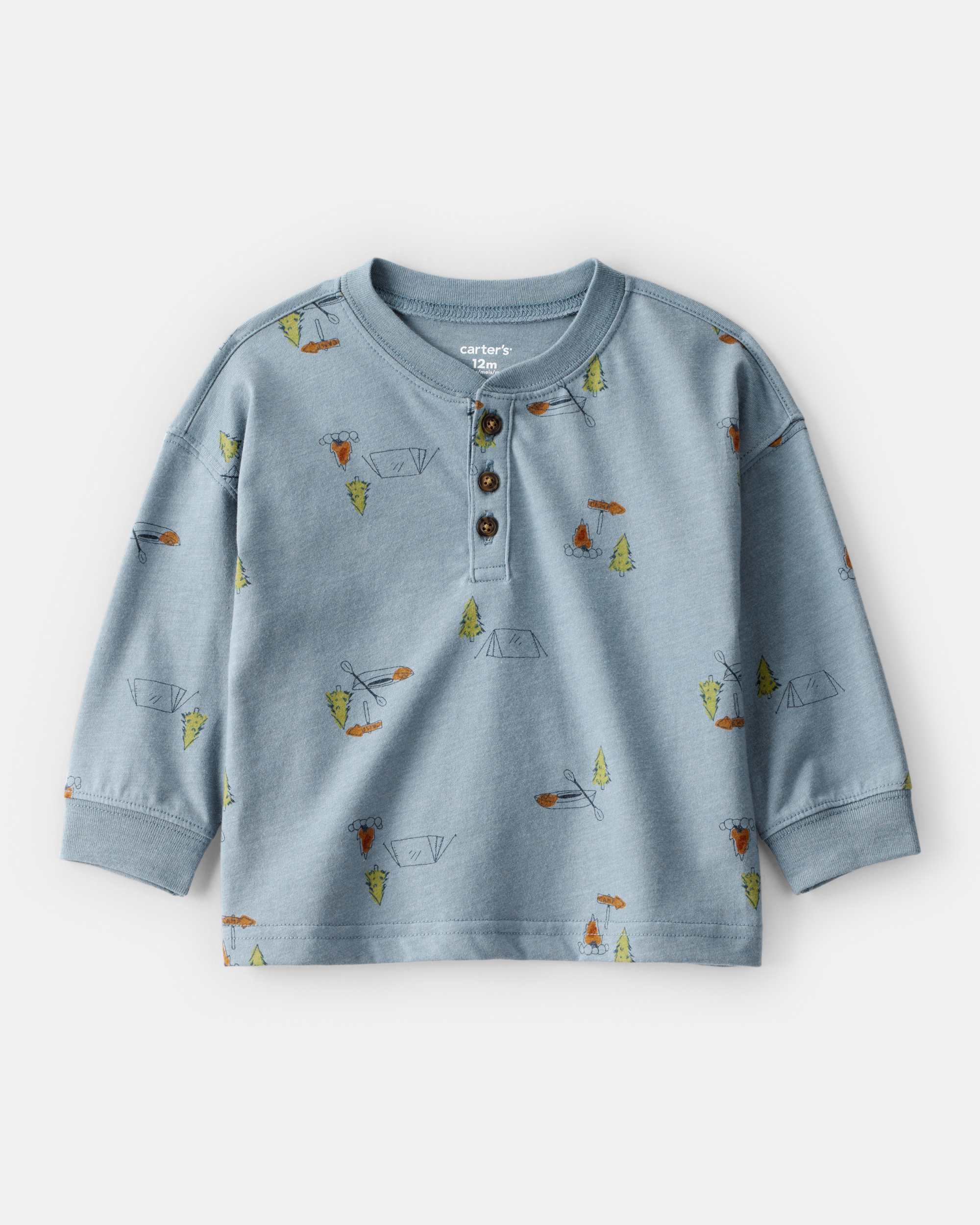 Baby Boy Camping Long-Sleeve Tee - Blue