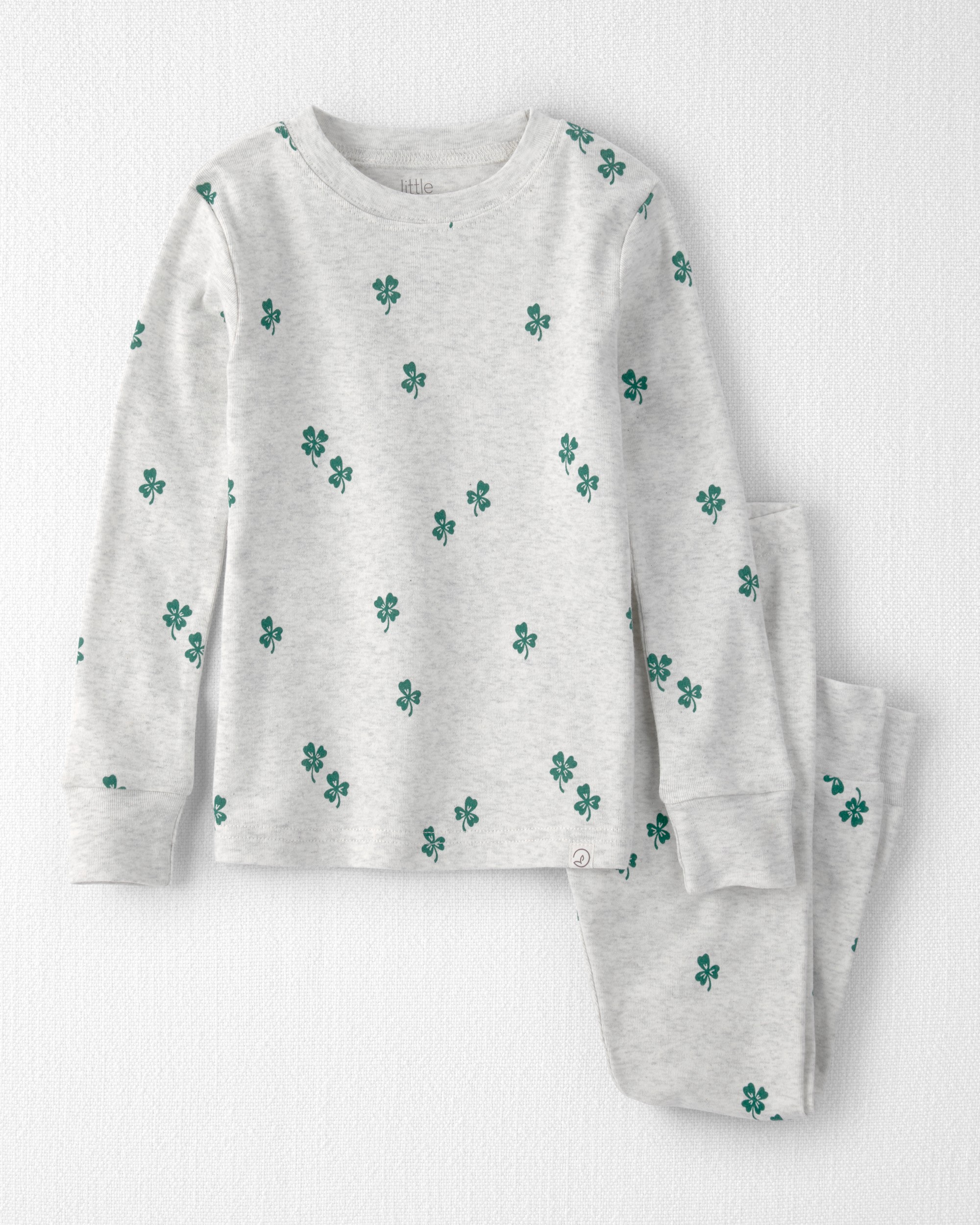 Toddler Organic Cotton Pyjamas Lucky Clovers Print