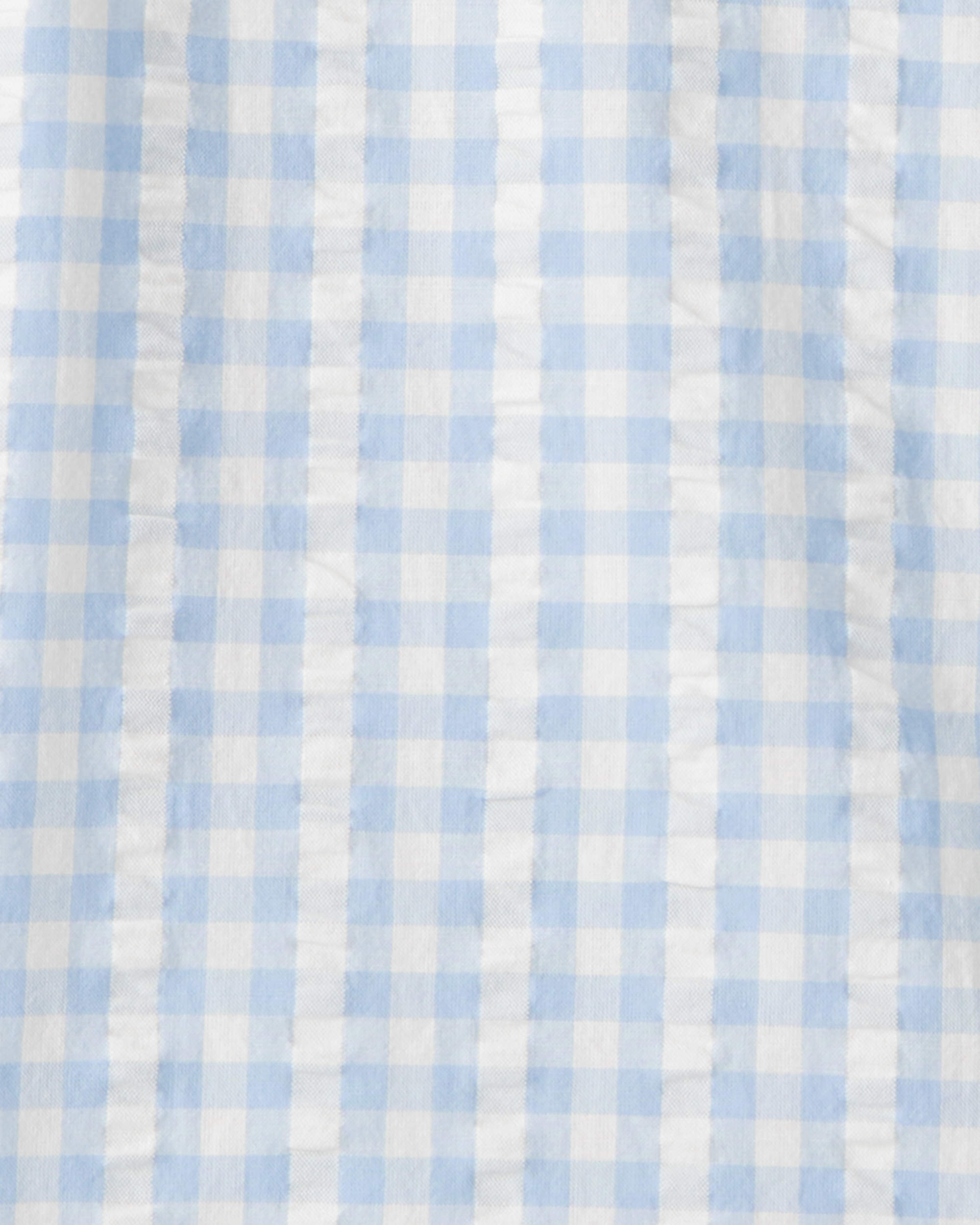 Boys Gingham Button-Front Shirt Made with Organic Cotton