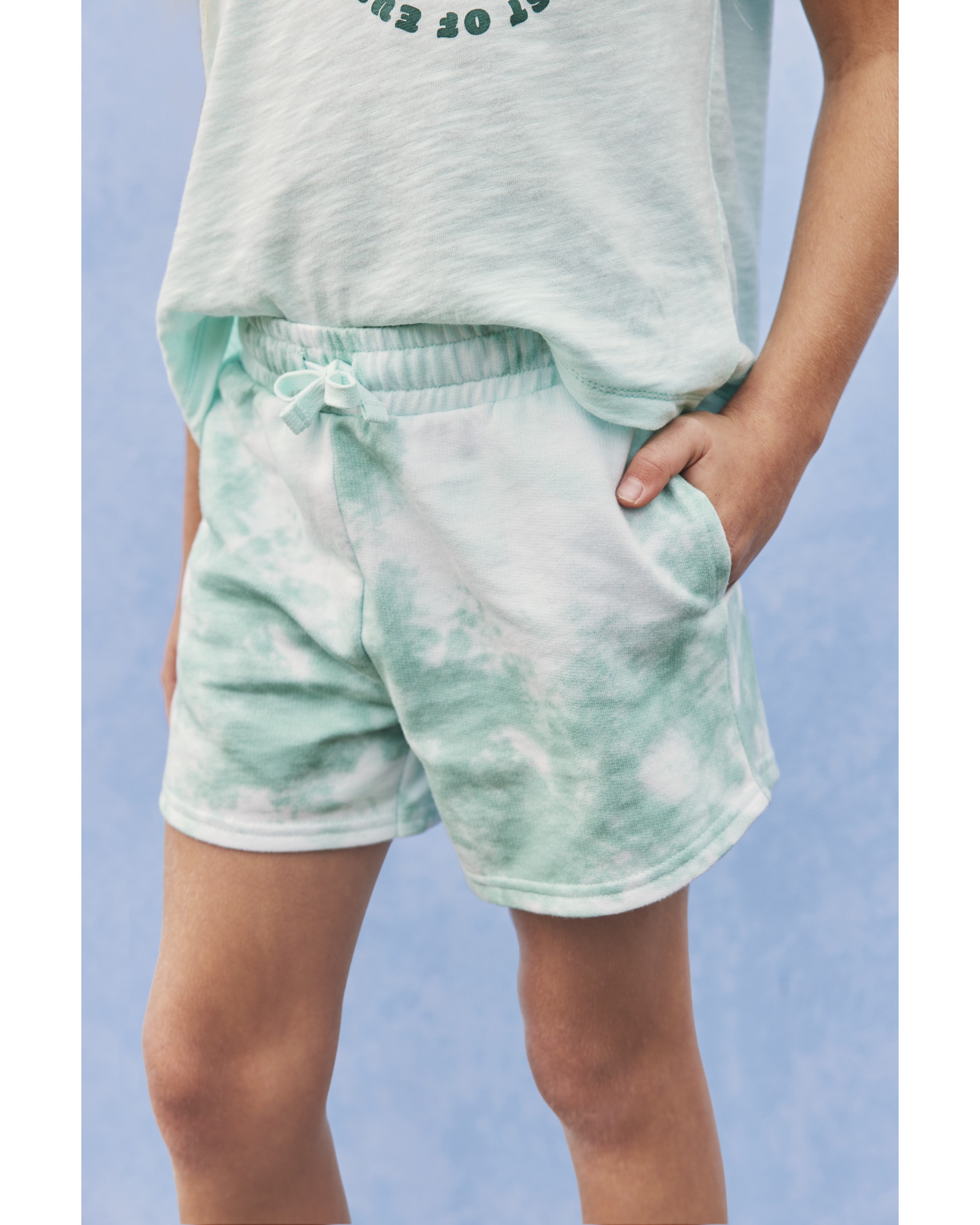 Tie-Dye Pull-On French Terry Shorts