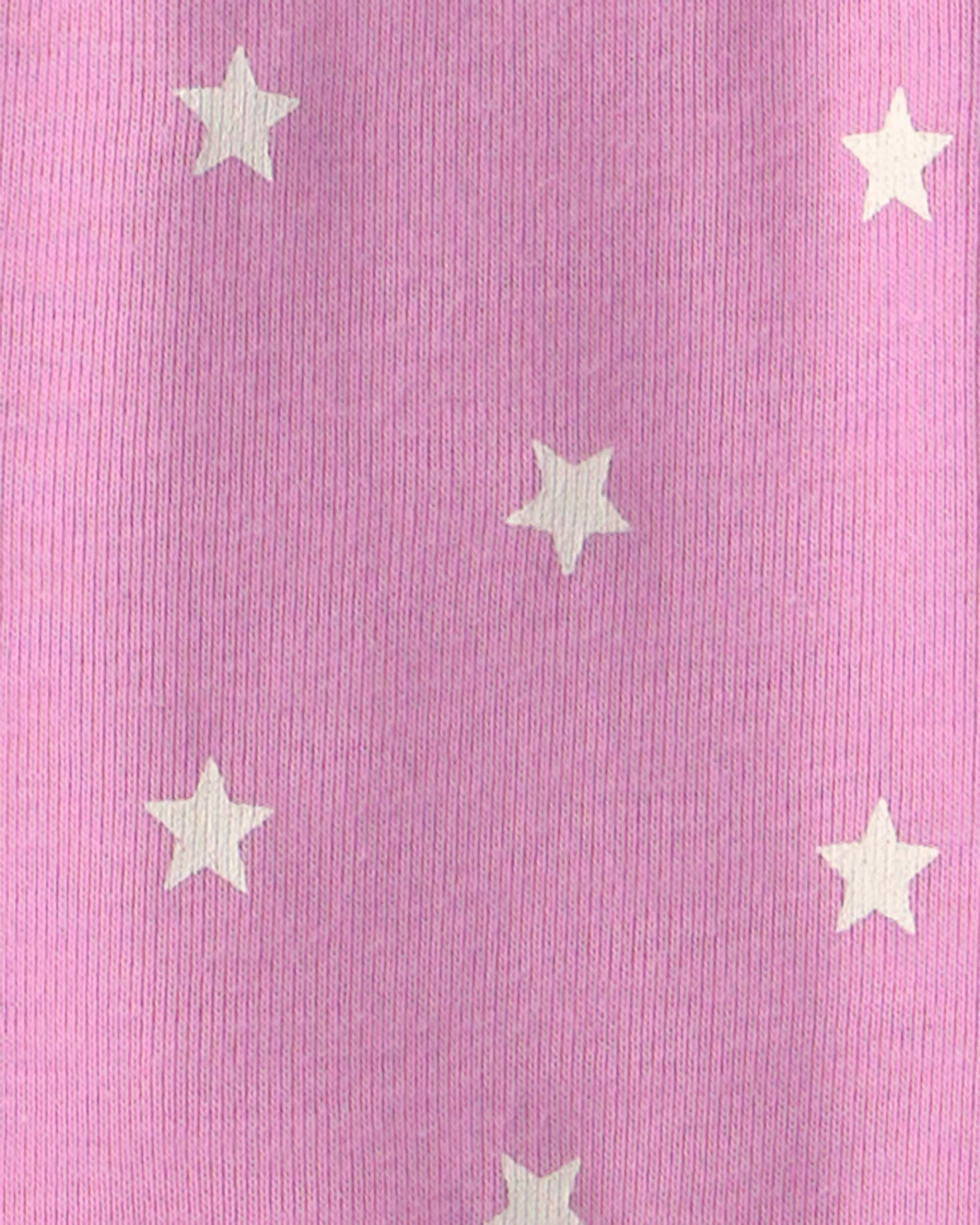 Toddler Girl Cat 100% Cotton Short-Sleeve Snug Fit 4-Piece pyjama Set - Purple/Blue