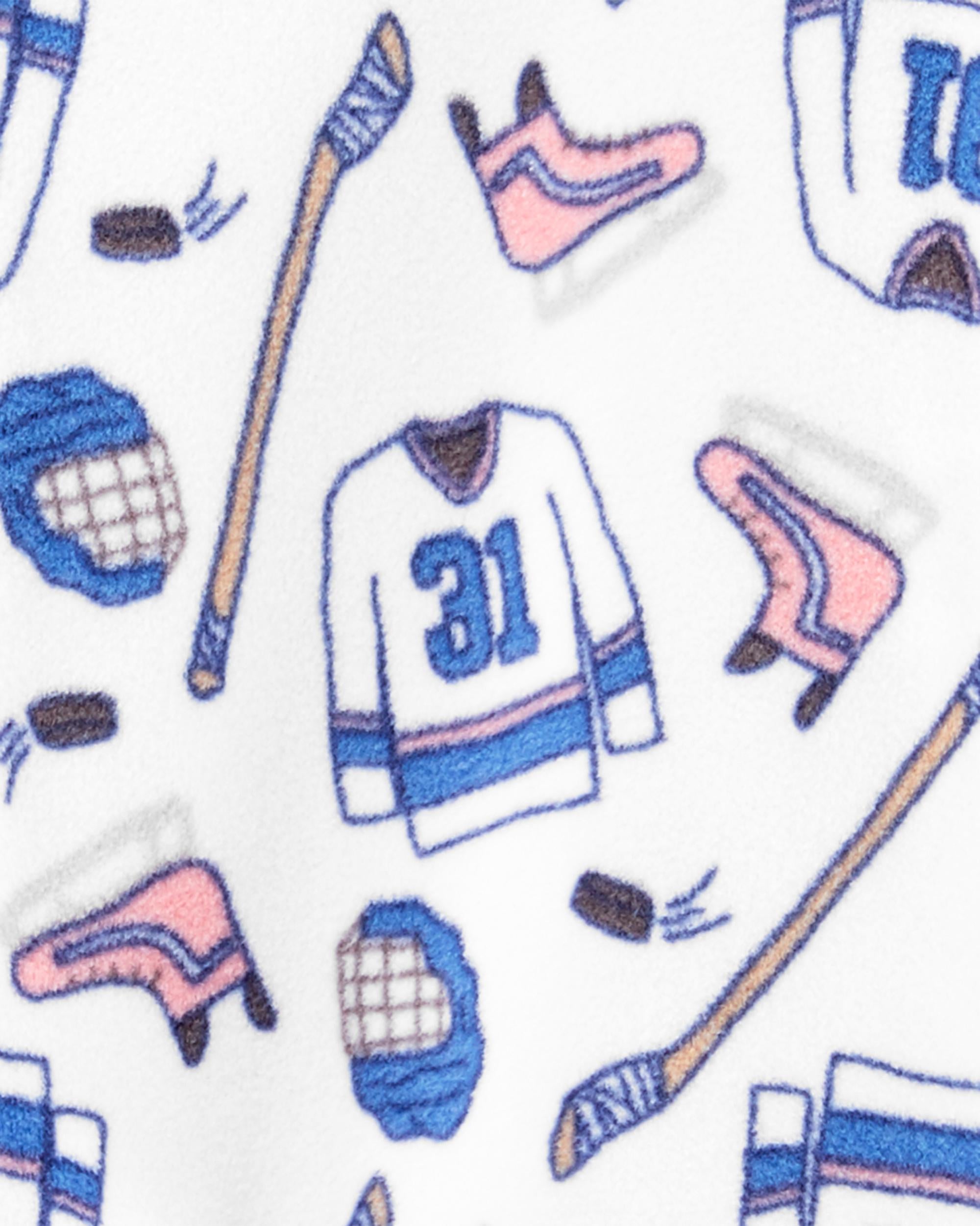 Multi 1 Piece Hockey Fleece Footless PJs Carter s Oshkosh Canada