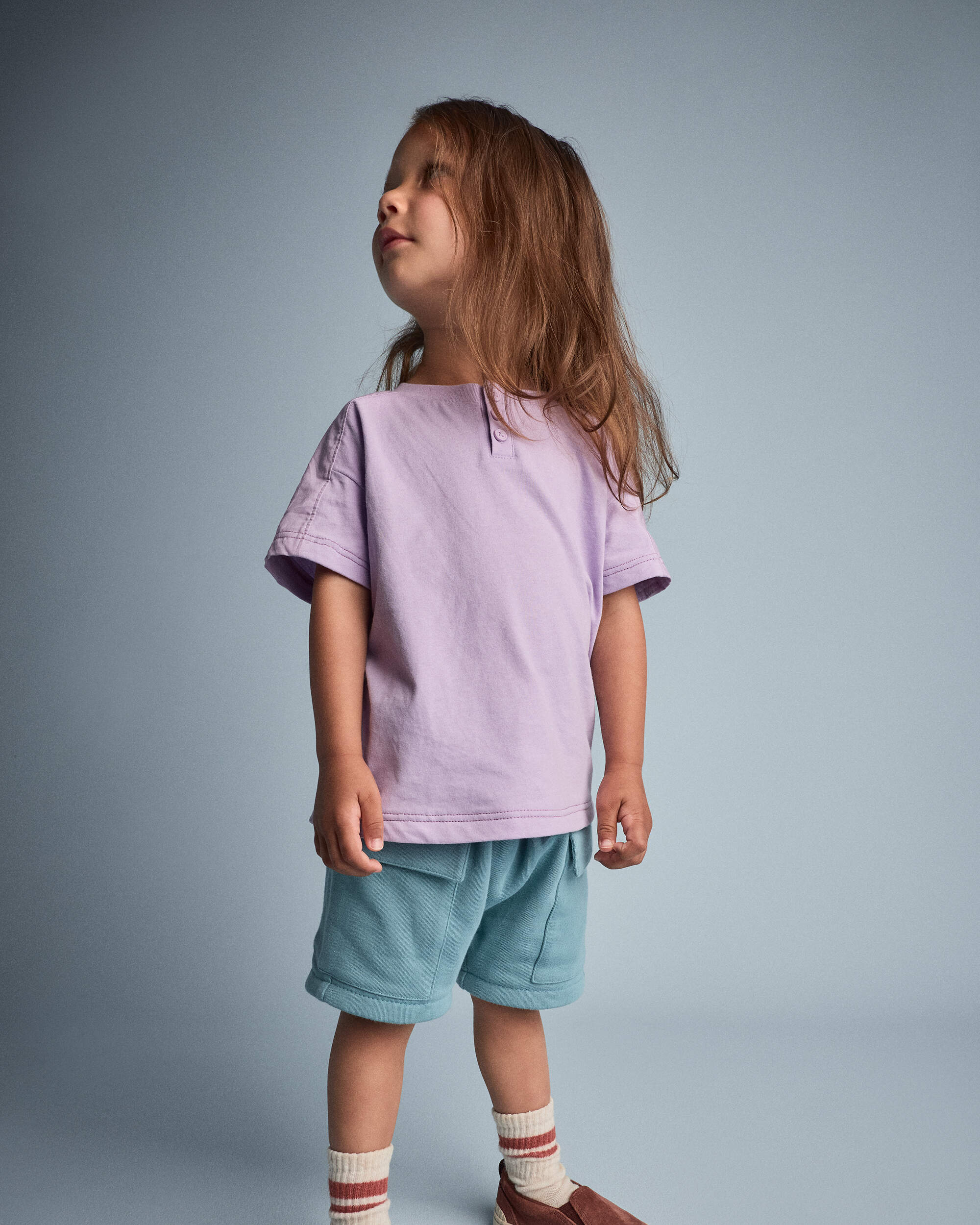 Toddler Henley Tee- Purple