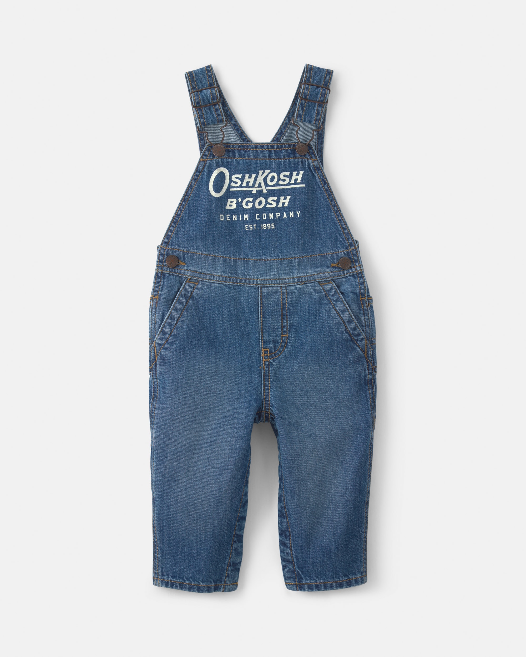 パンツ 50s oshkosh overall Baby Logo Denim Overalls - Dark Wash | Carter's Oshkosh Canada