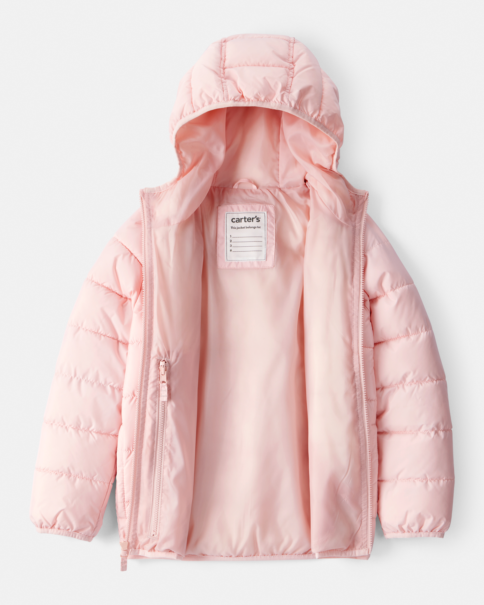 Kid Hooded Puffer Jacket - Pink