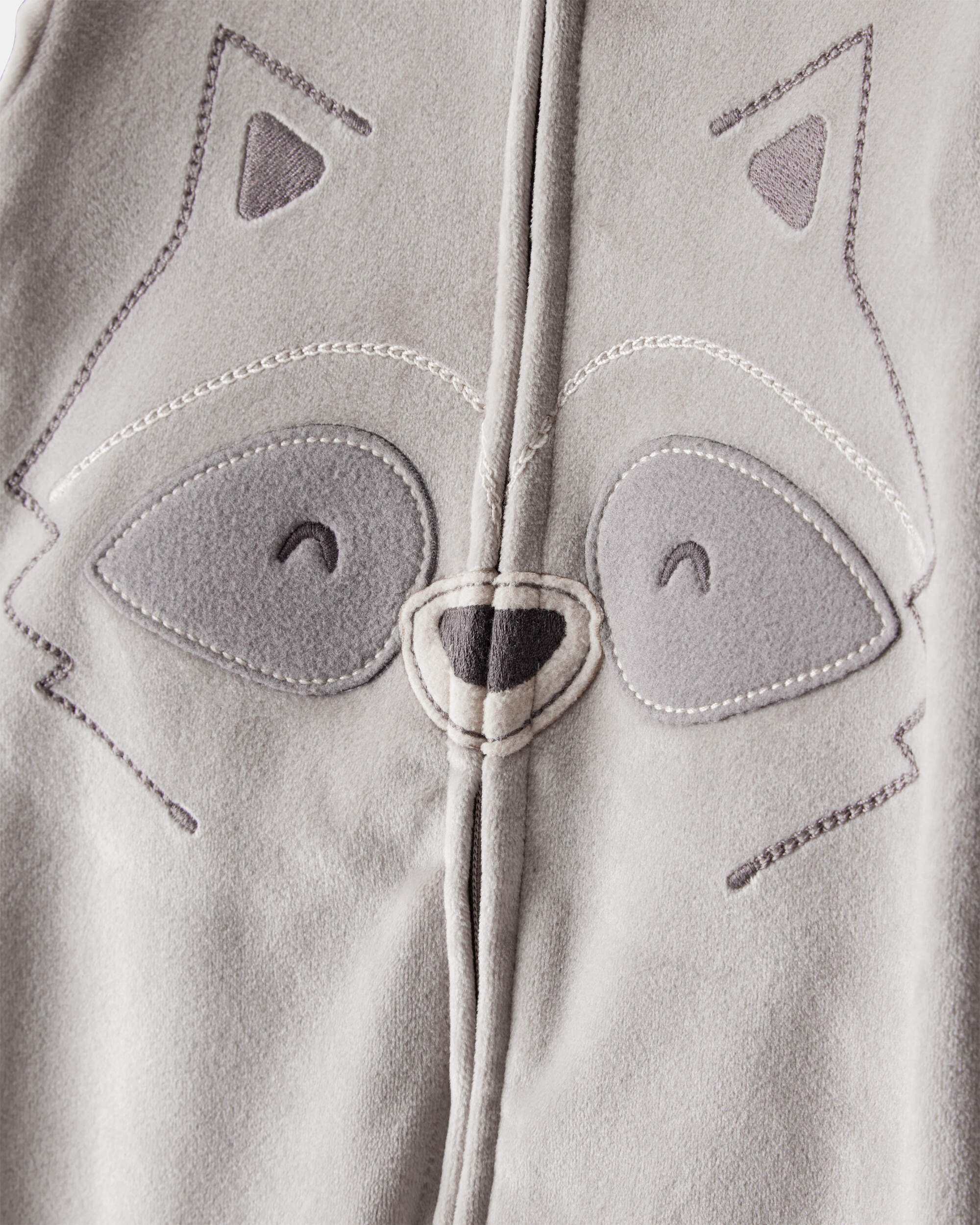 Baby Boy Raccoon DreamPlush Snug Fit Long-Sleeve 2-Way Zip pyjamas