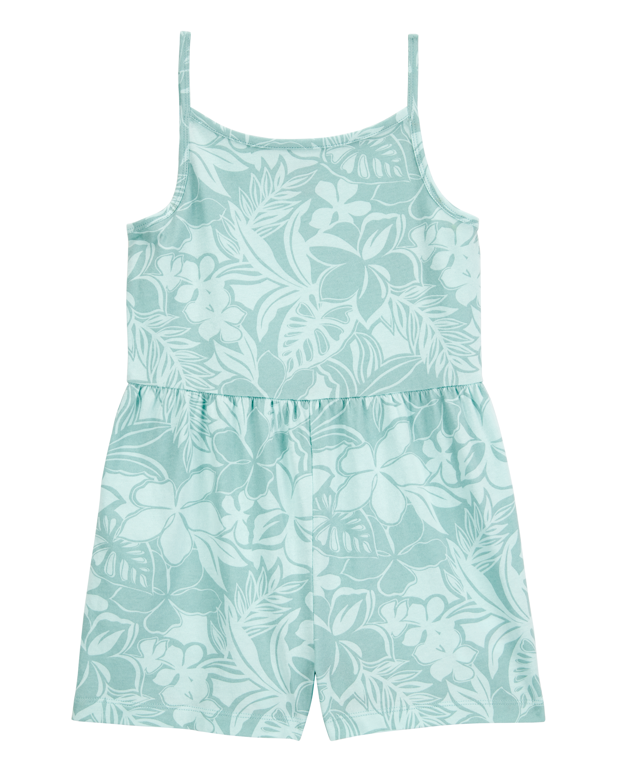 Kid Tropical Floral Tank Romper