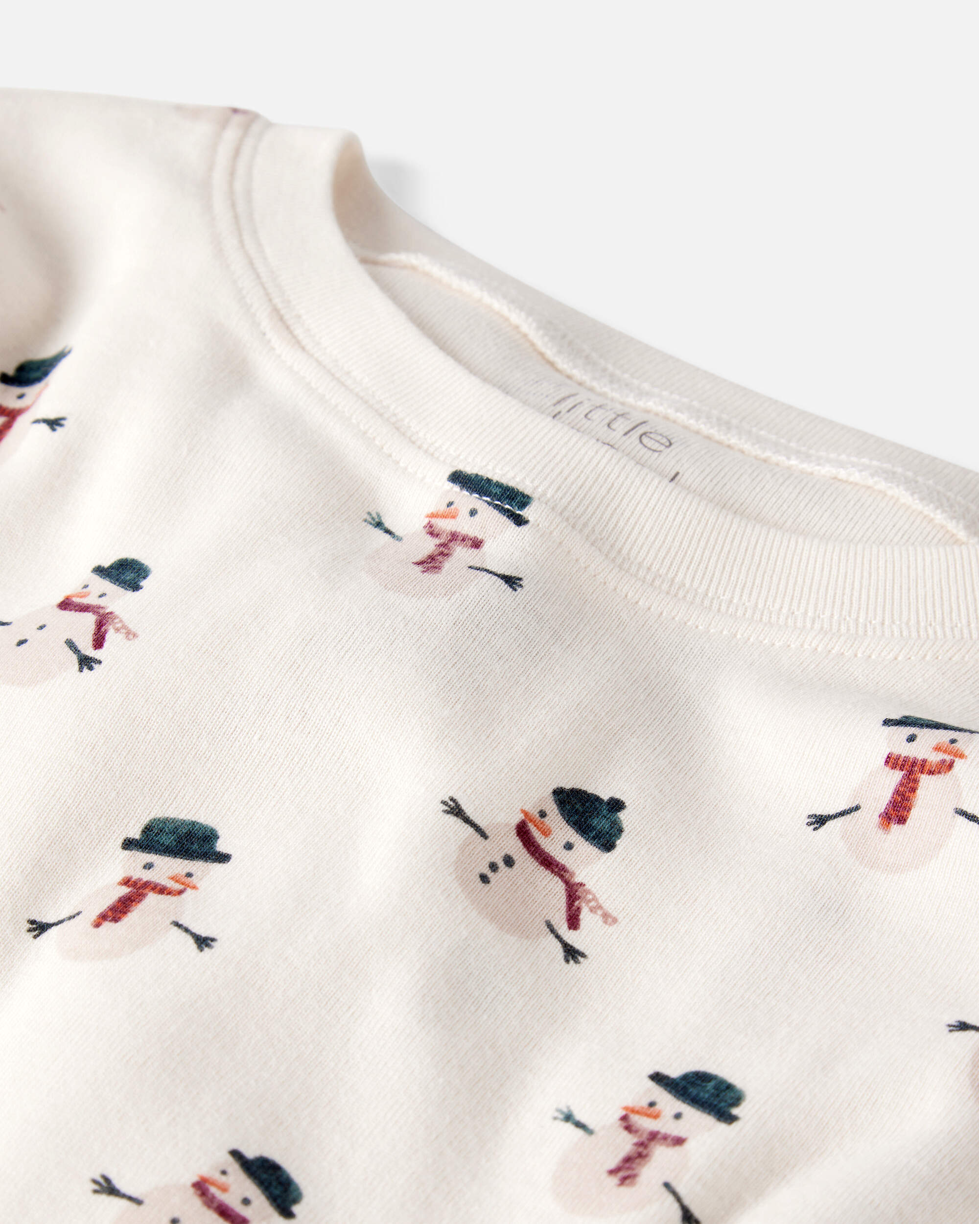 Kids 2-Piece Organic Cotton Pyjamas Snowman Print