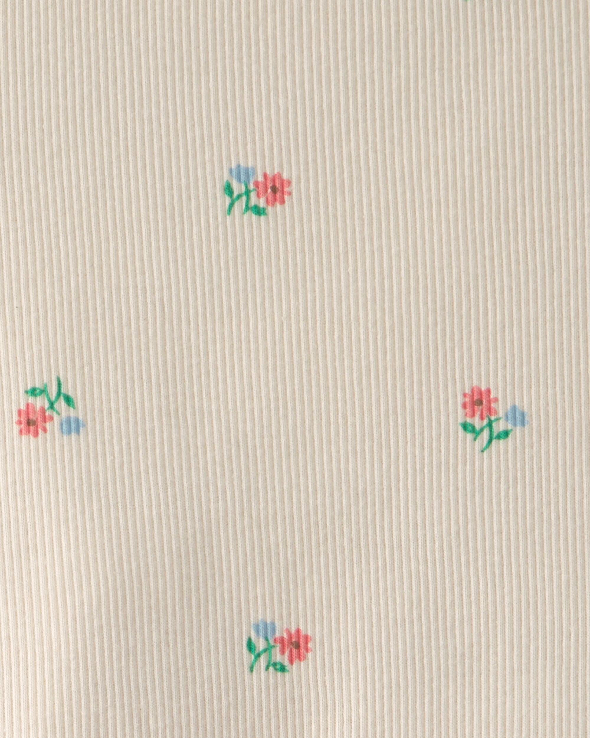 Toddler Girl 2-Piece Floral Top & Short Set - Cream