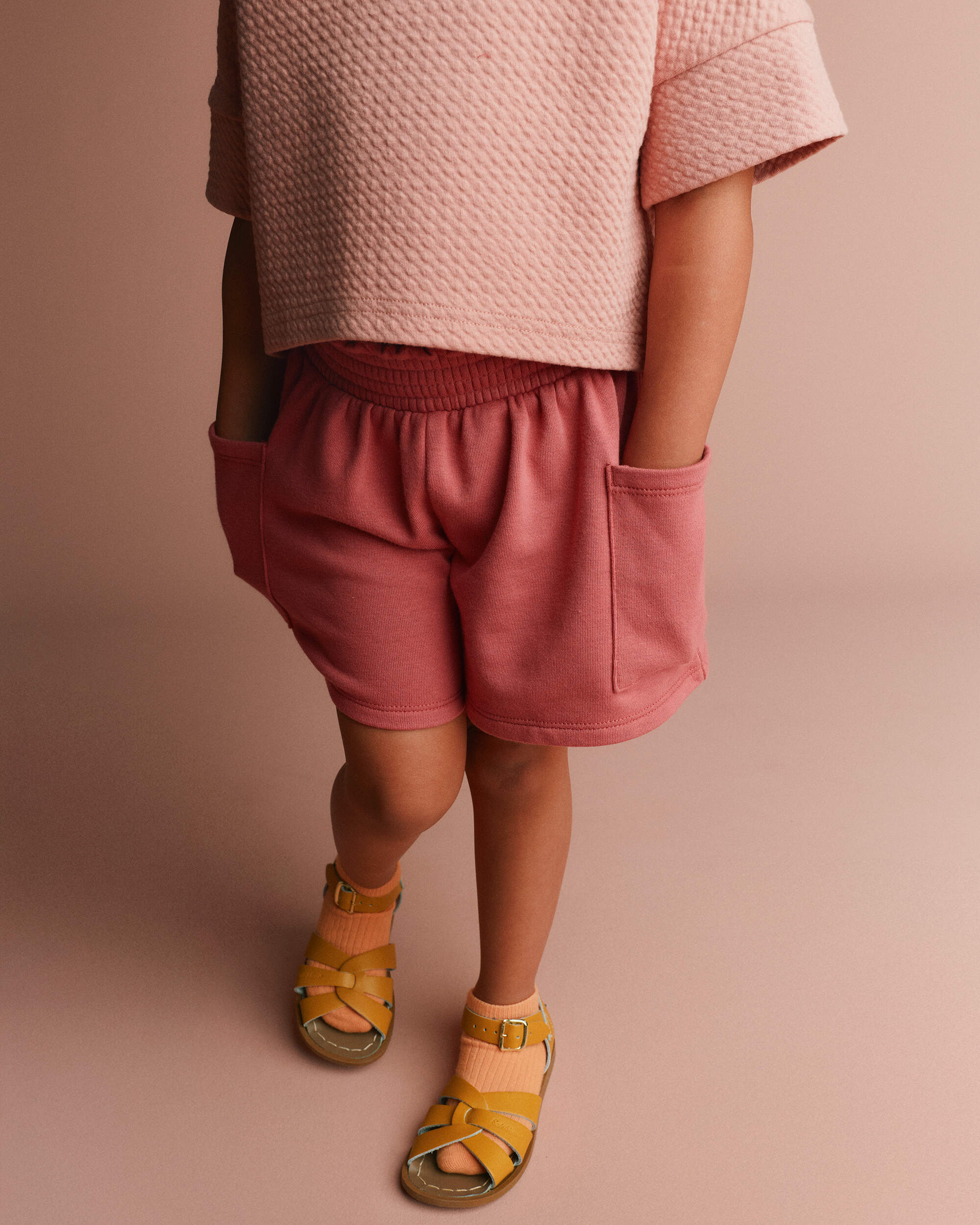 Toddler Girl Swing Short with Pockets - Burgundy