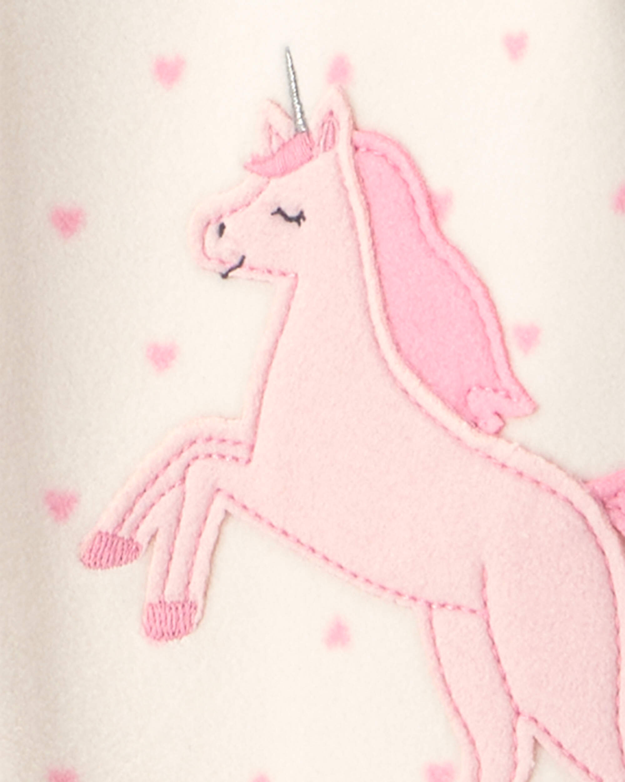 Baby Girl 2-Pack Unicorn Fleece 2-Way Zip Sleepers