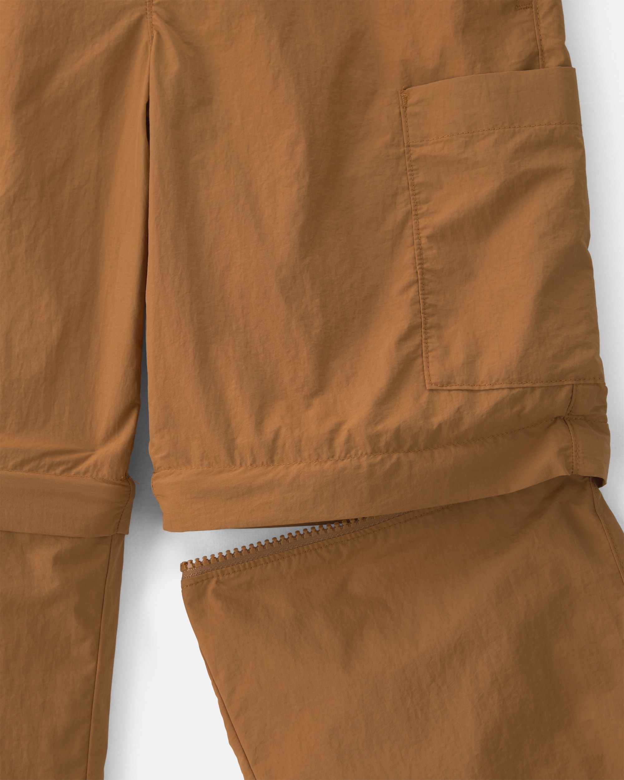 Boys Cargo Utility Zip-Off Pants - Brown