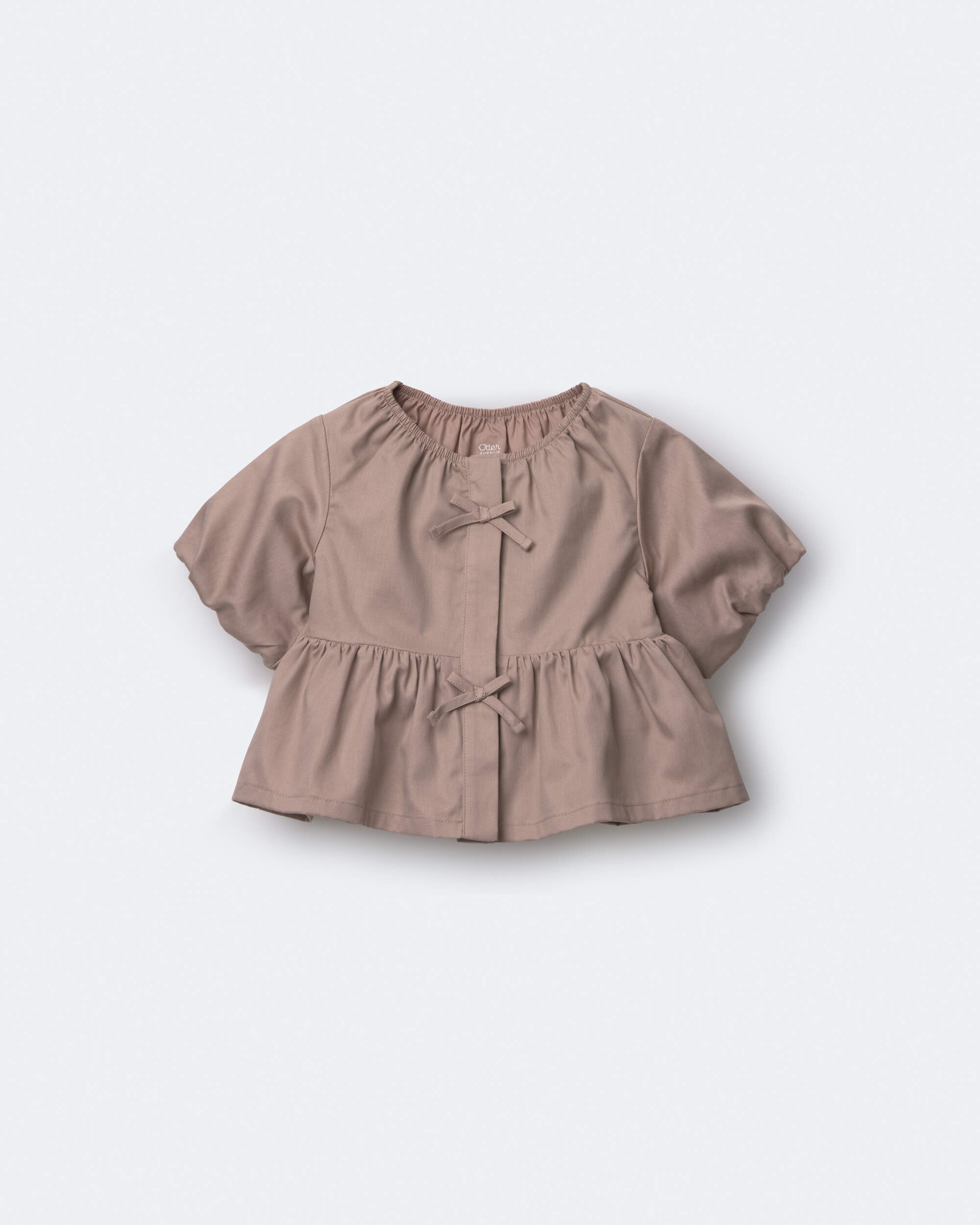 Toddler Girl Puff-Sleeve Peplum Top - Mauve