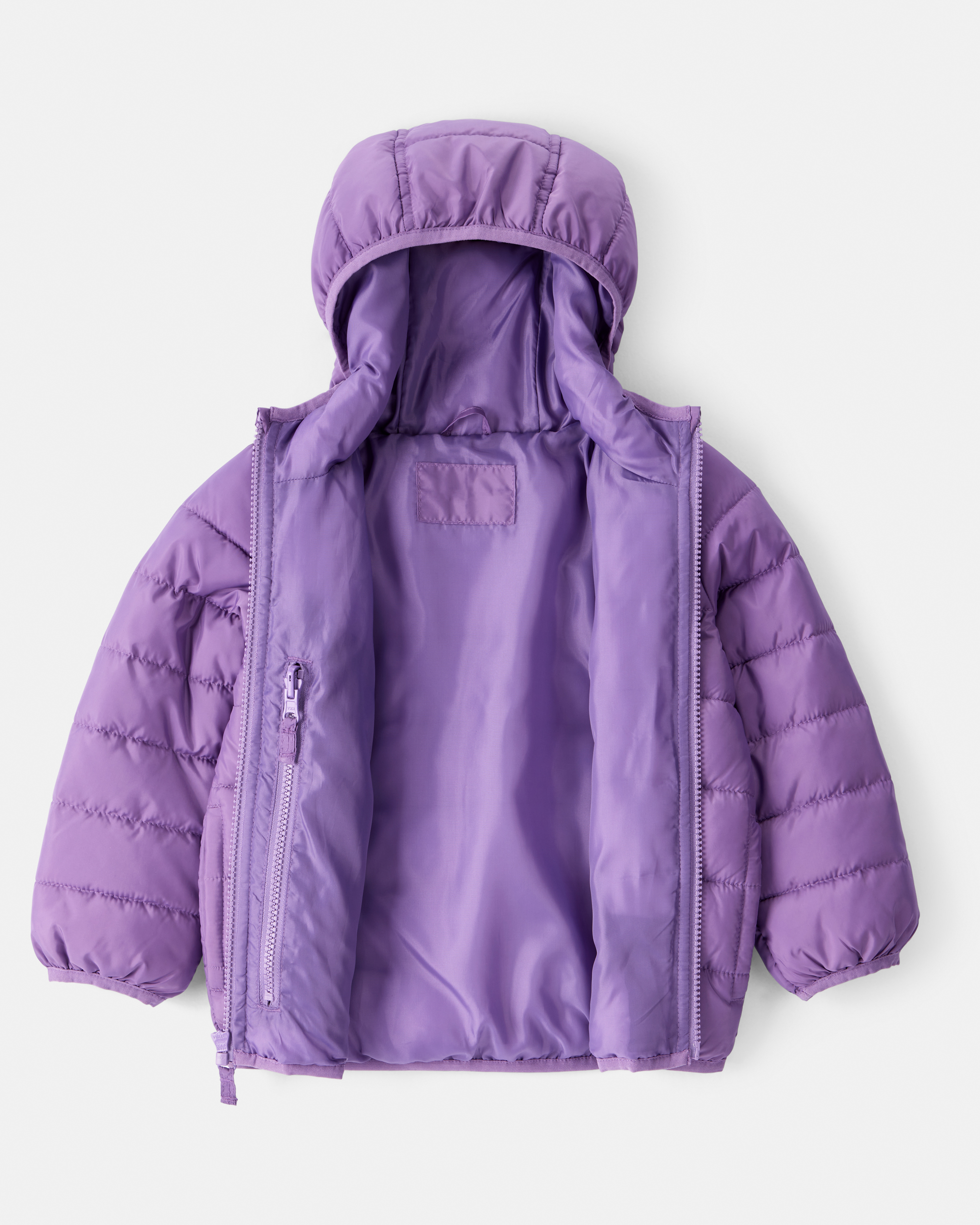 Kid Hooded Puffer Jacket - Purple