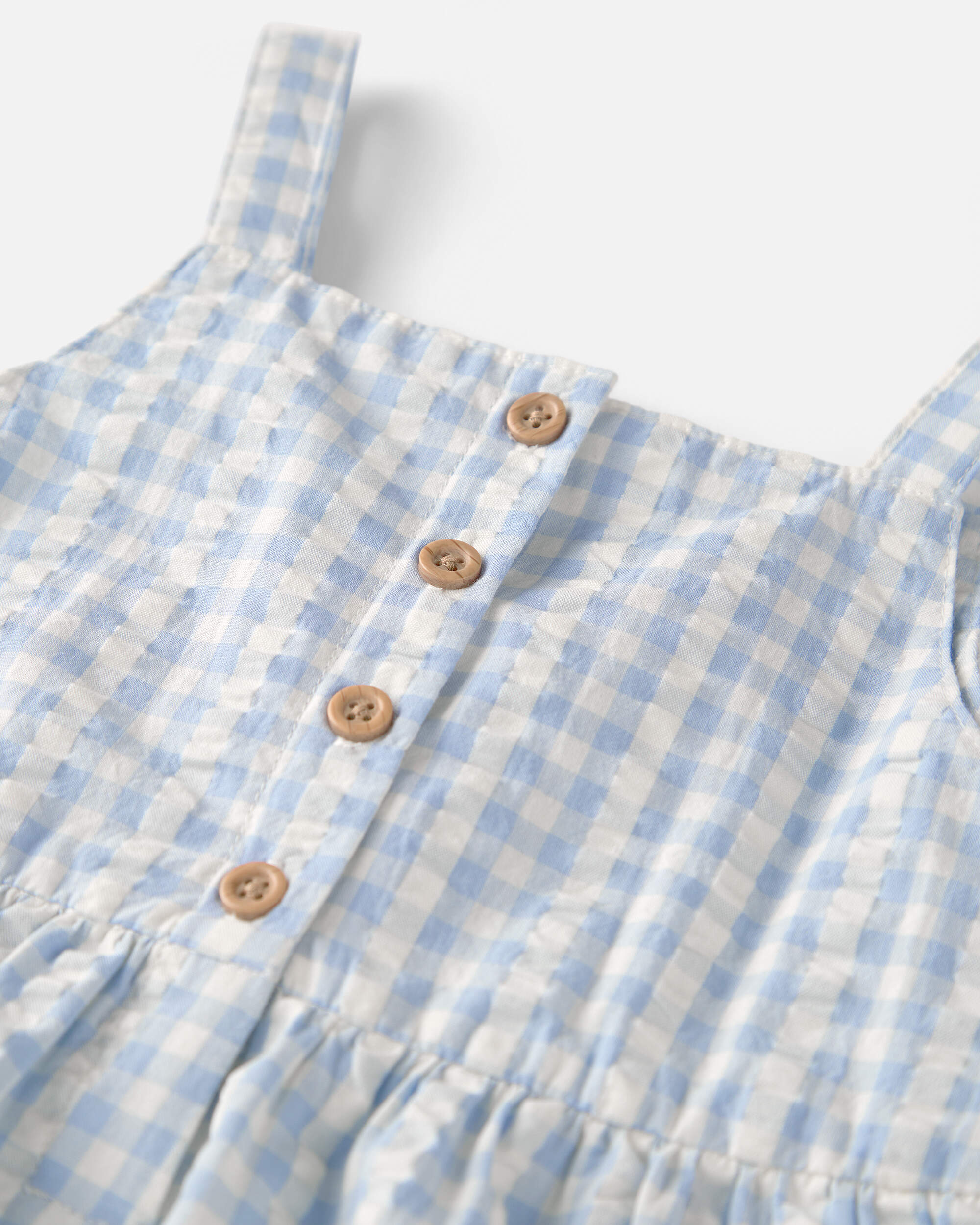 Toddler Girl Seersucker Dress Made with Organic Cotton