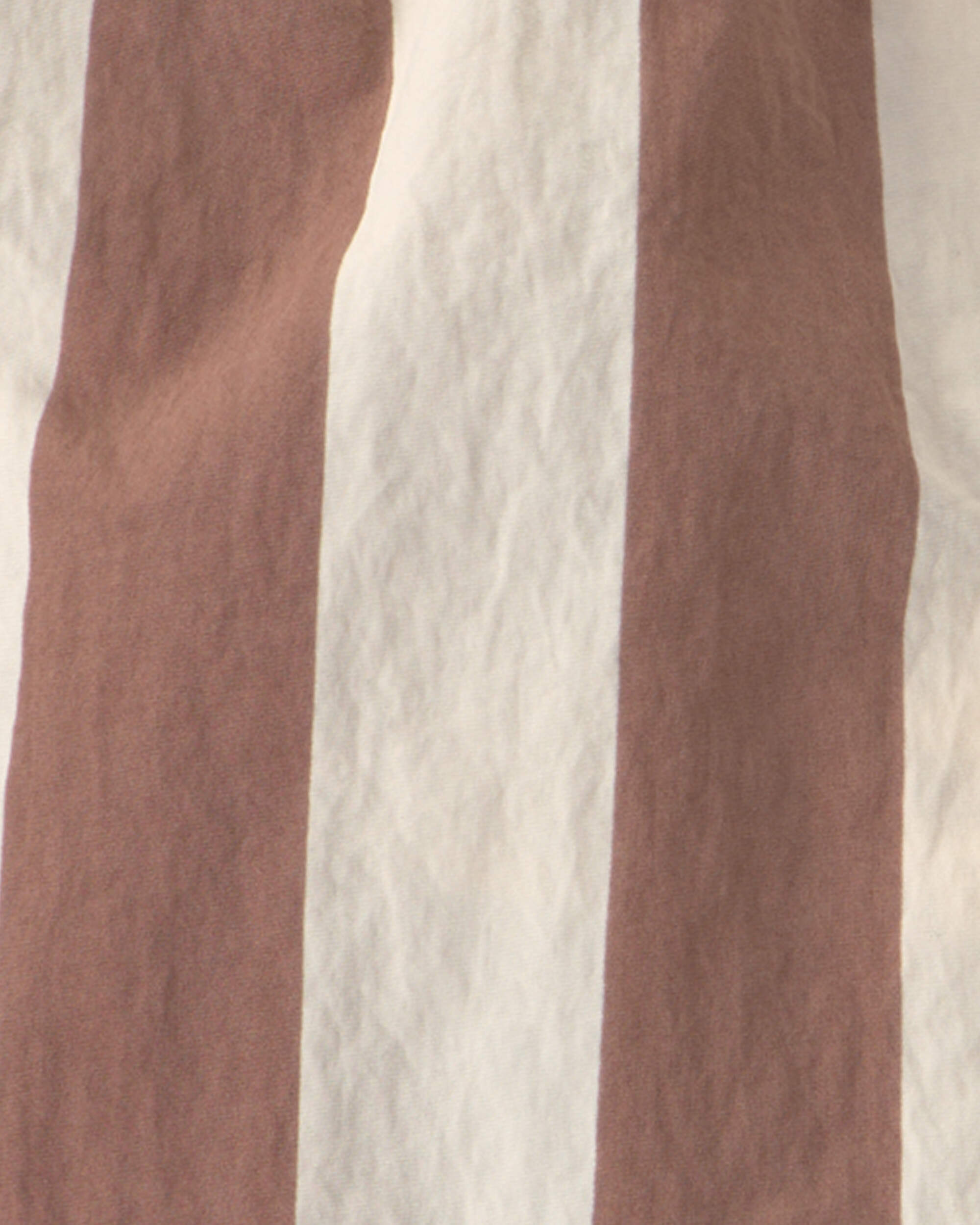 Toddler Boy Recycled Swim Trunks in Brown Stripes, , hi-res