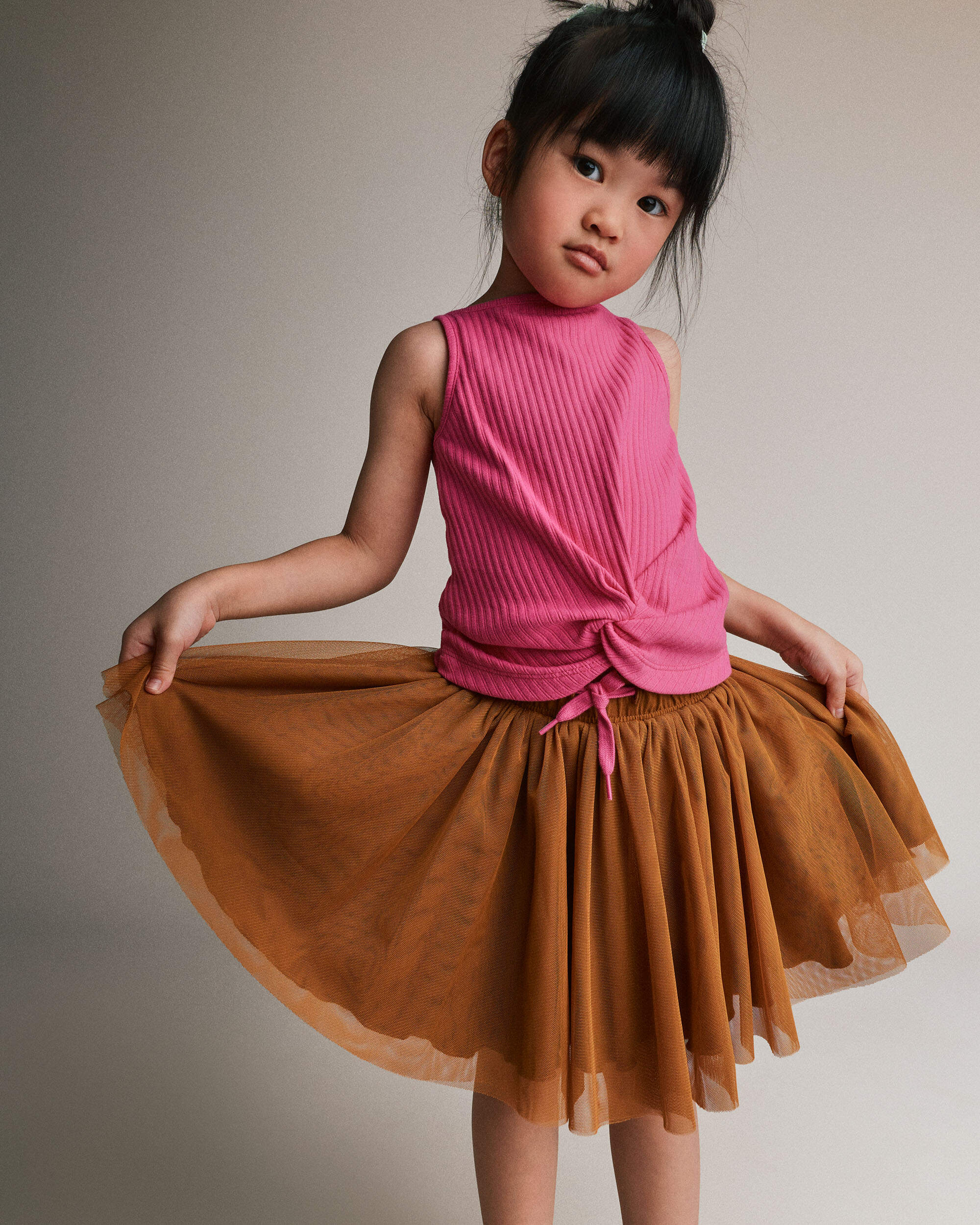 Toddler Girl Avenue Twirl™ Mini Skirt with Tulle - Golden Yellow